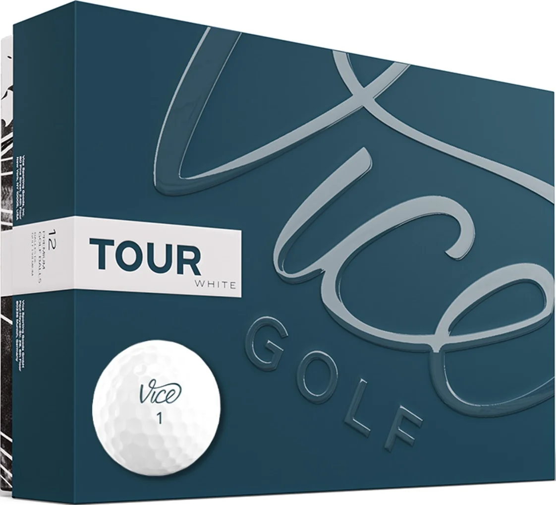 Vice Golf Tour Golf Ball, White 1 Dozen