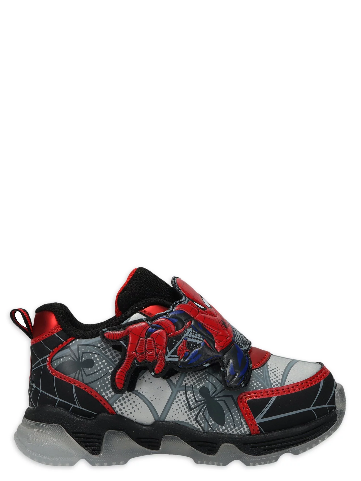 Spider-Man by Marvel Boys Toddler Athletic Light-up Silver Sneaker, Sizes 5-12, Medium Width