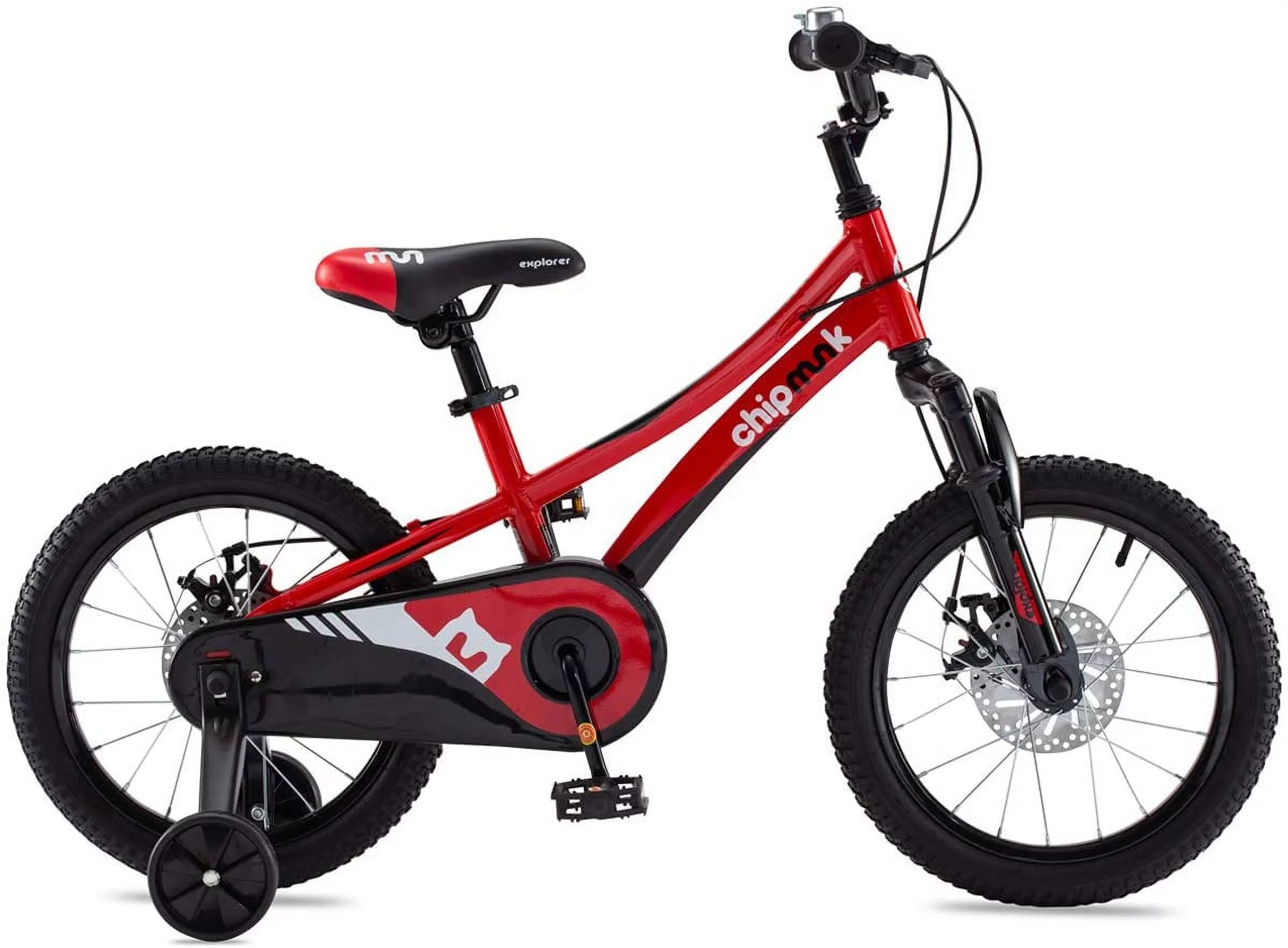 Royalbaby Boys Girls Kids Bike 16inch Explorer Bicycle Front Suspension Aluminum Child’s Cycle with Disc Brakes Red