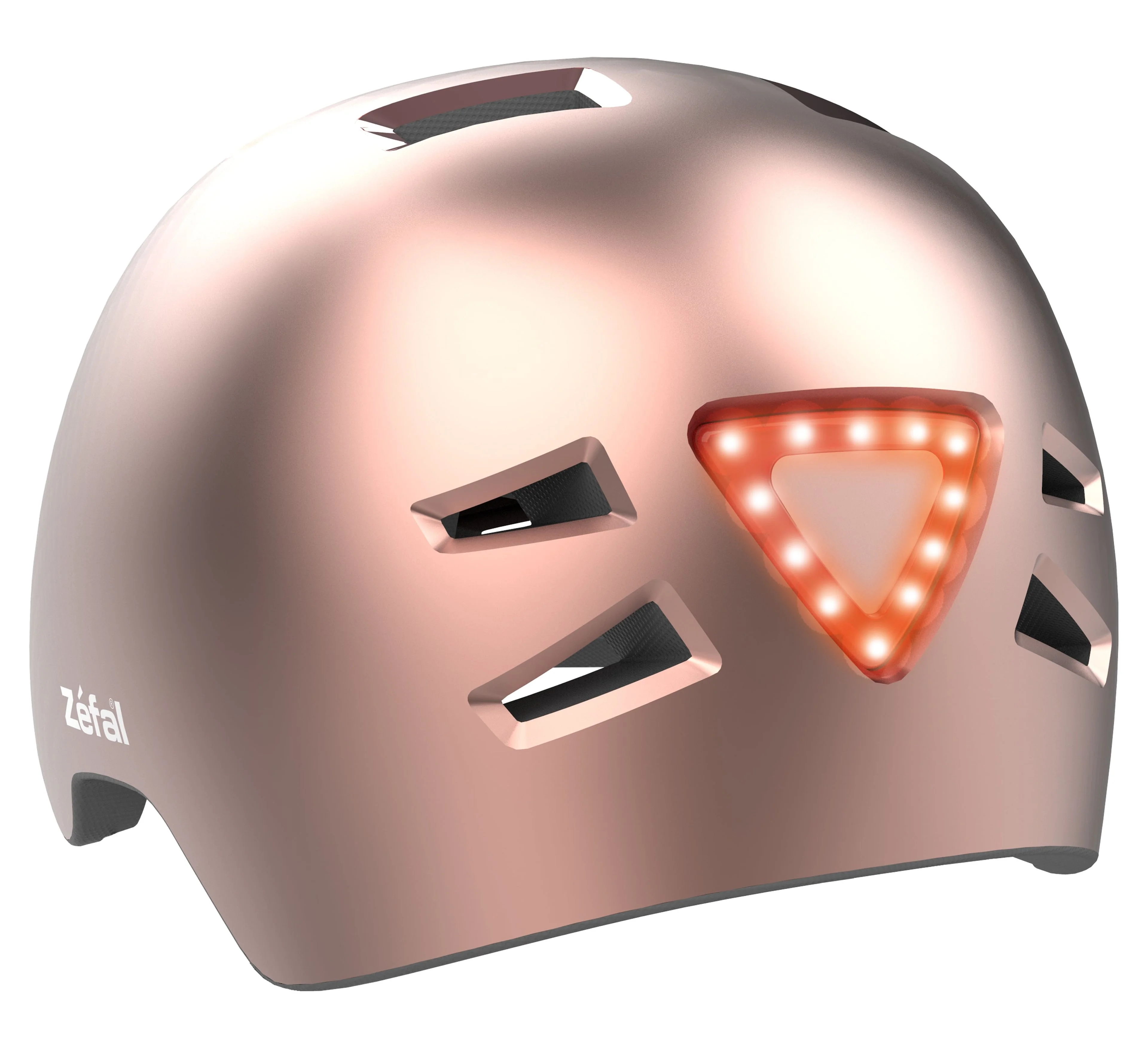 Zefal Rose Gold Light-Up Lightweight Adult Bike Helmet (Ages 14+, Unisex)