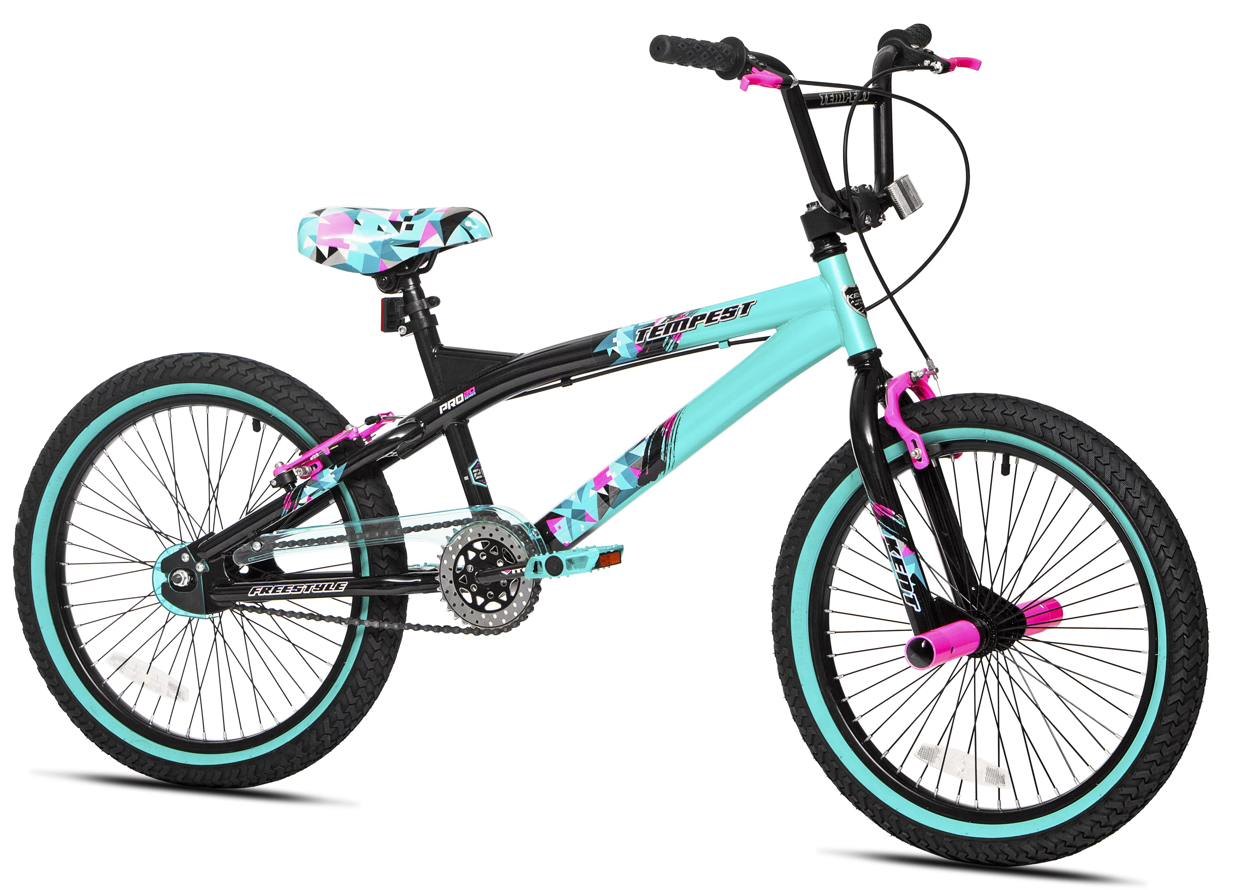 Kent Bicycles 20″ Girl’s Tempest Child Bicycles, Black/Aqua