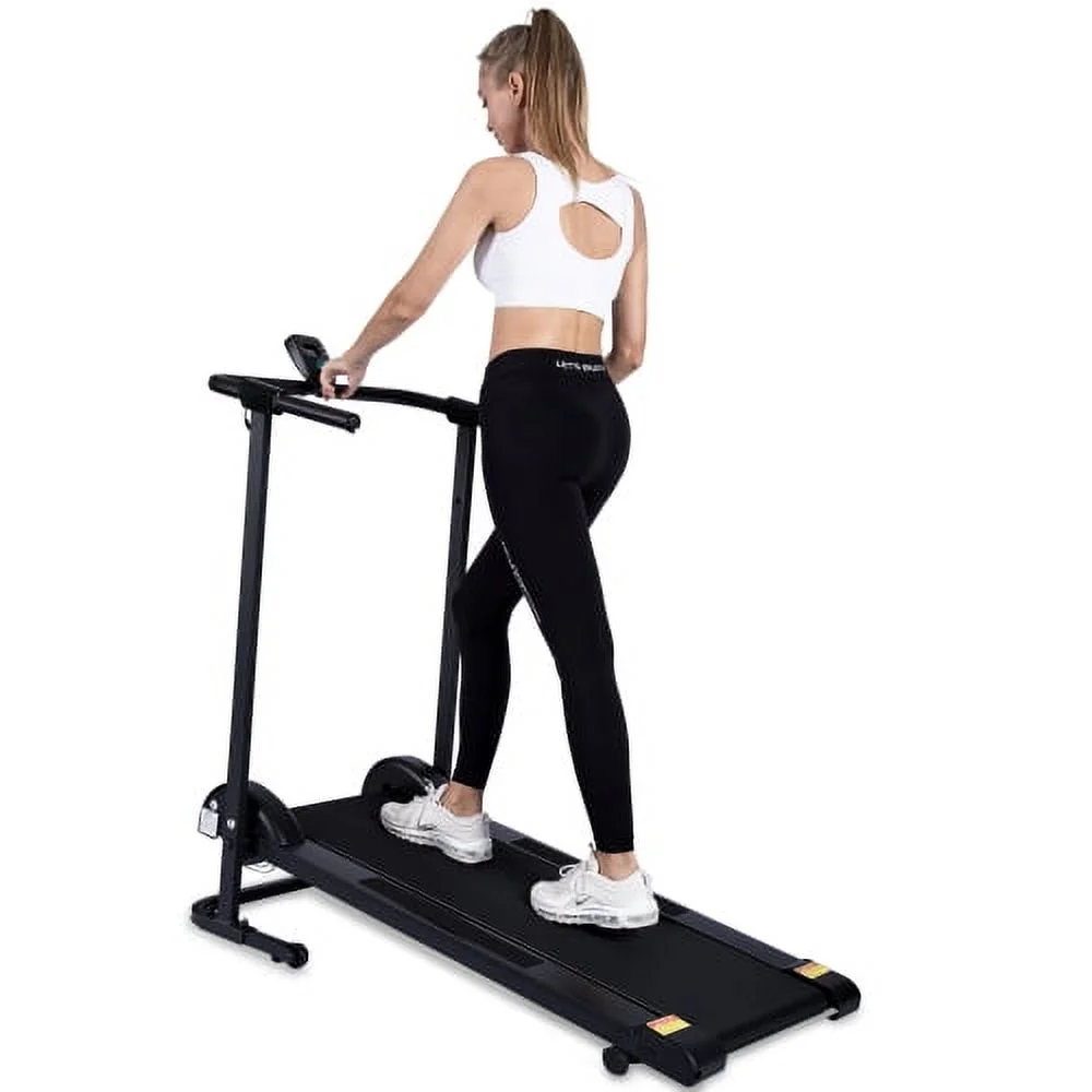 Manual Treadmill Non Electric Treadmill with 10?? Incline Small Foldable Treadmill for Apartment Home Walking Running