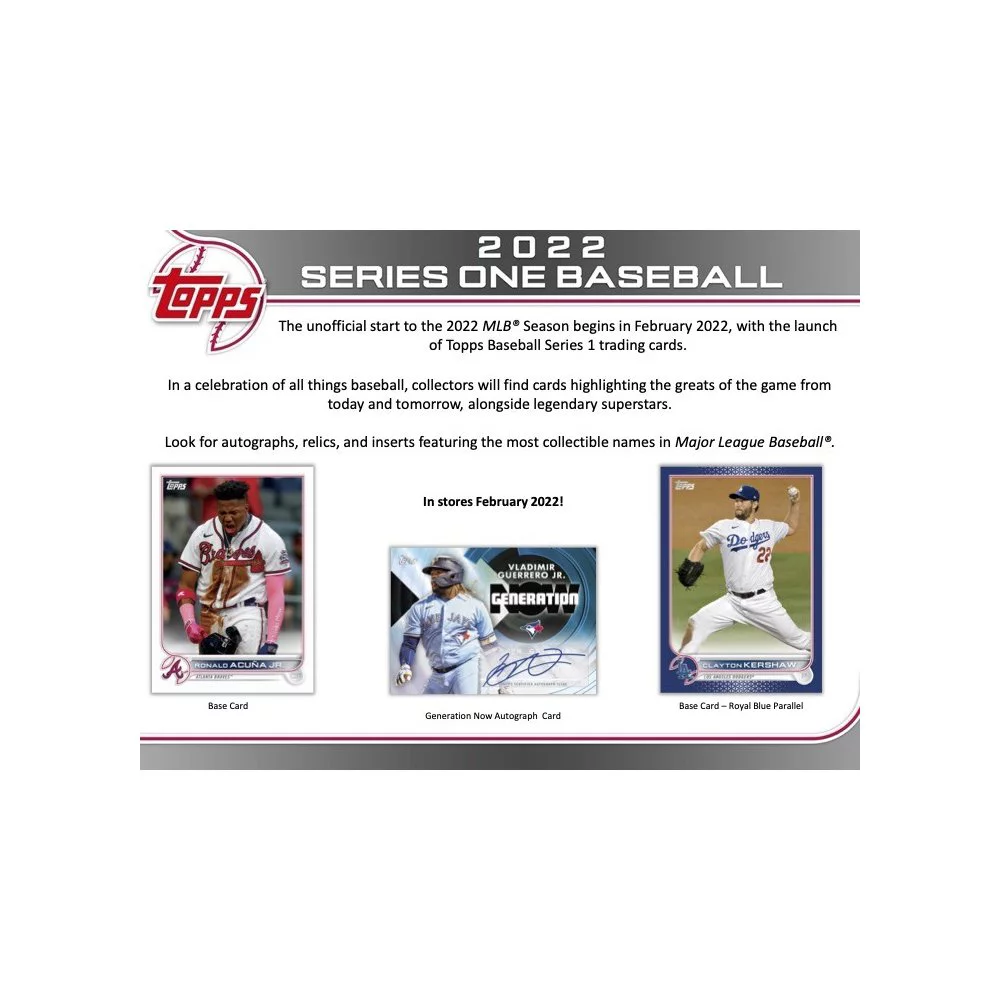 2022 Topps Series 1 Baseball Cards Hanger Box