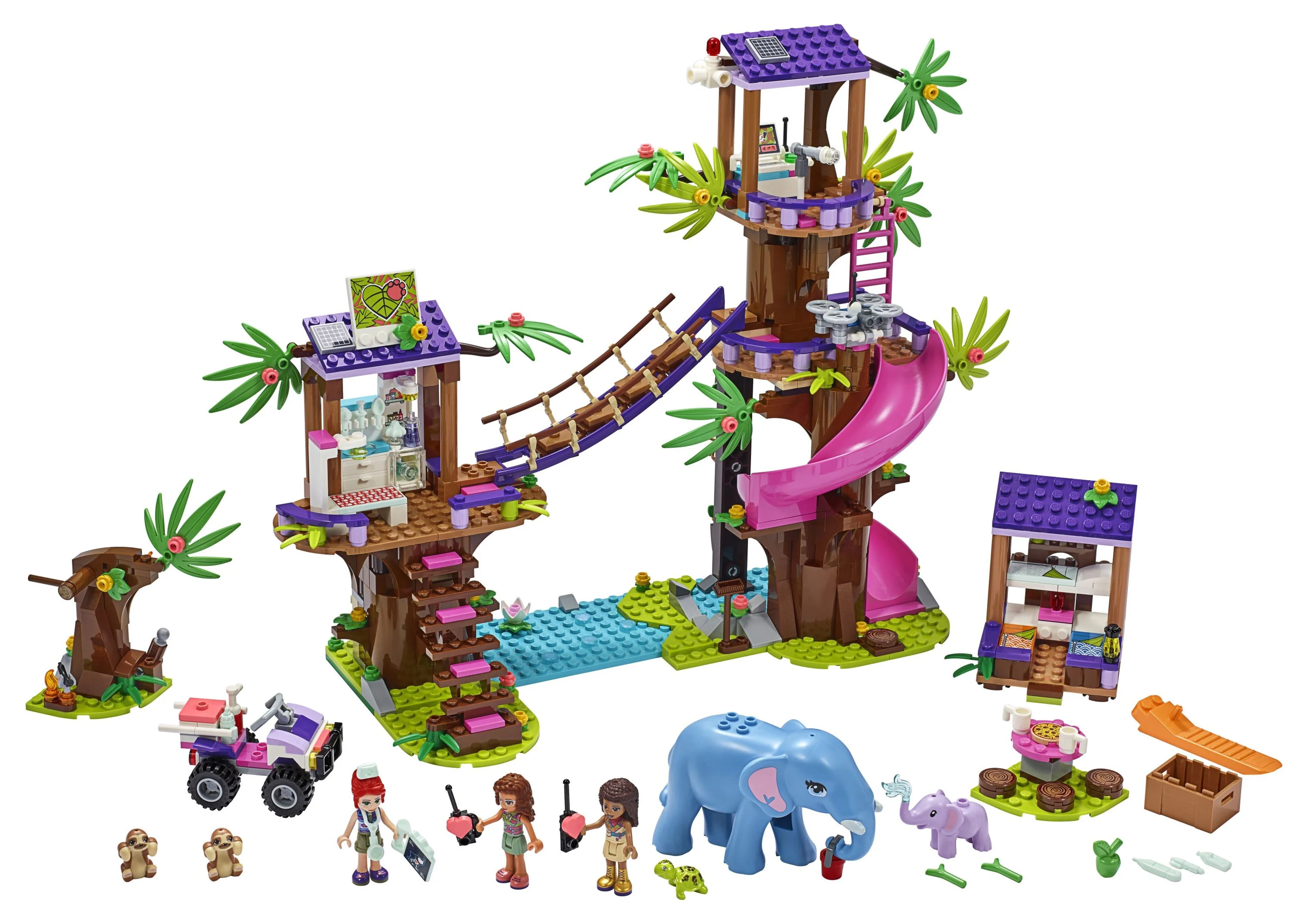 LEGO Friends Jungle Rescue Base 41424; Animal Rescue Playset Inspires Creative Play and Has a Jungle Tree Sanctuary (648 Pieces)