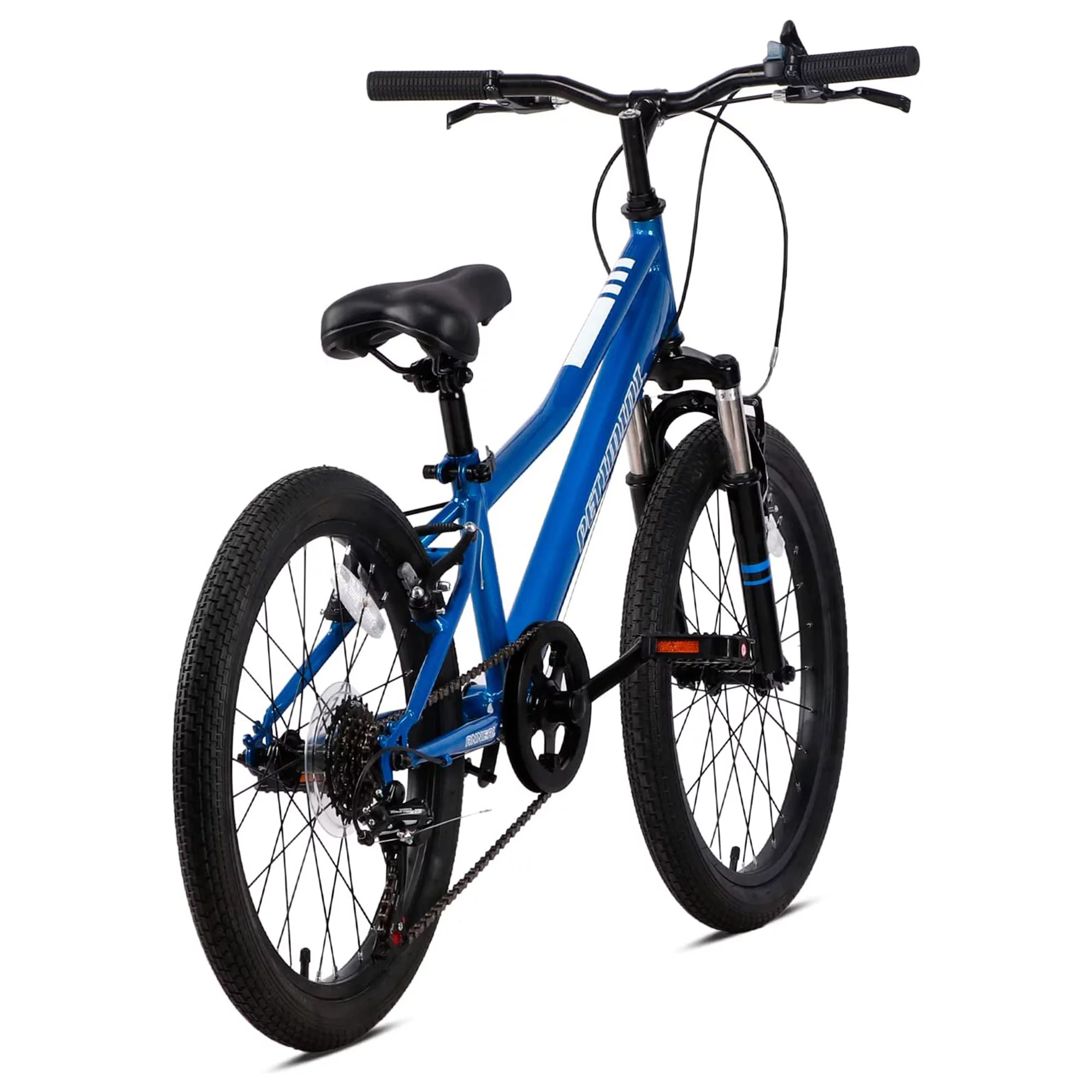 Petimini Cyclone 20 Inch 6 Speed Kids Mountain Bike for 5-9 Year Olds, Blue