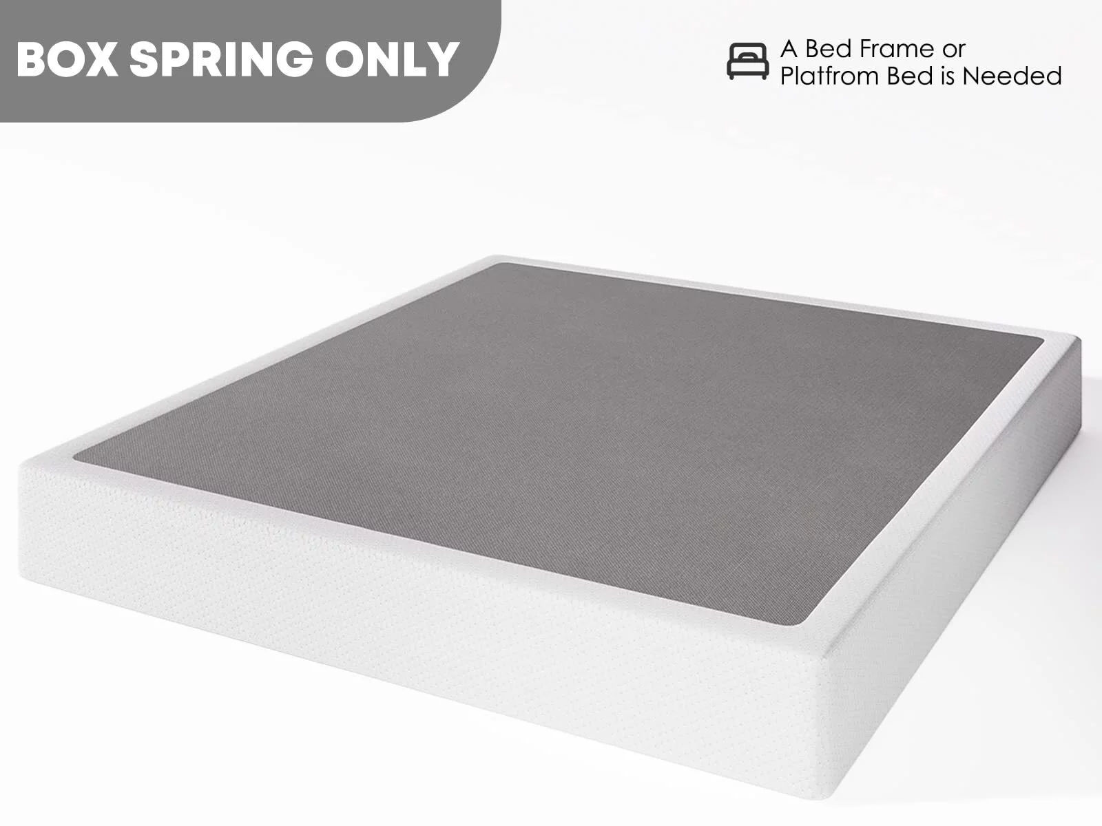 ULIESC 9 inch Queen Metal Box Spring, Sturdy Mattress Foundation, Fabric Cover Included, Easy Assembly