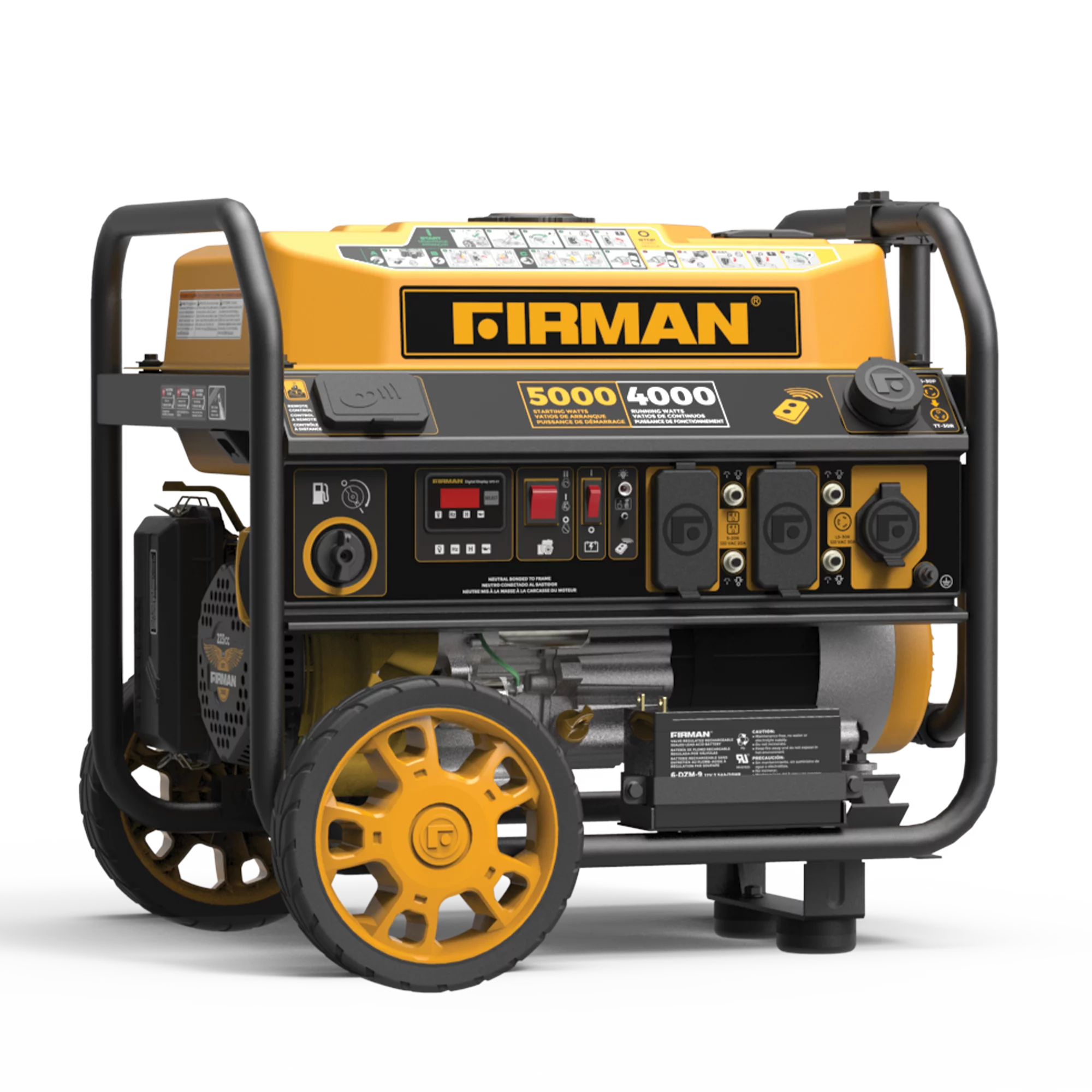 FIRMAN P04001 5000/4000 Watt Remote Start Gas cETL & CARB Certified Portable Generator