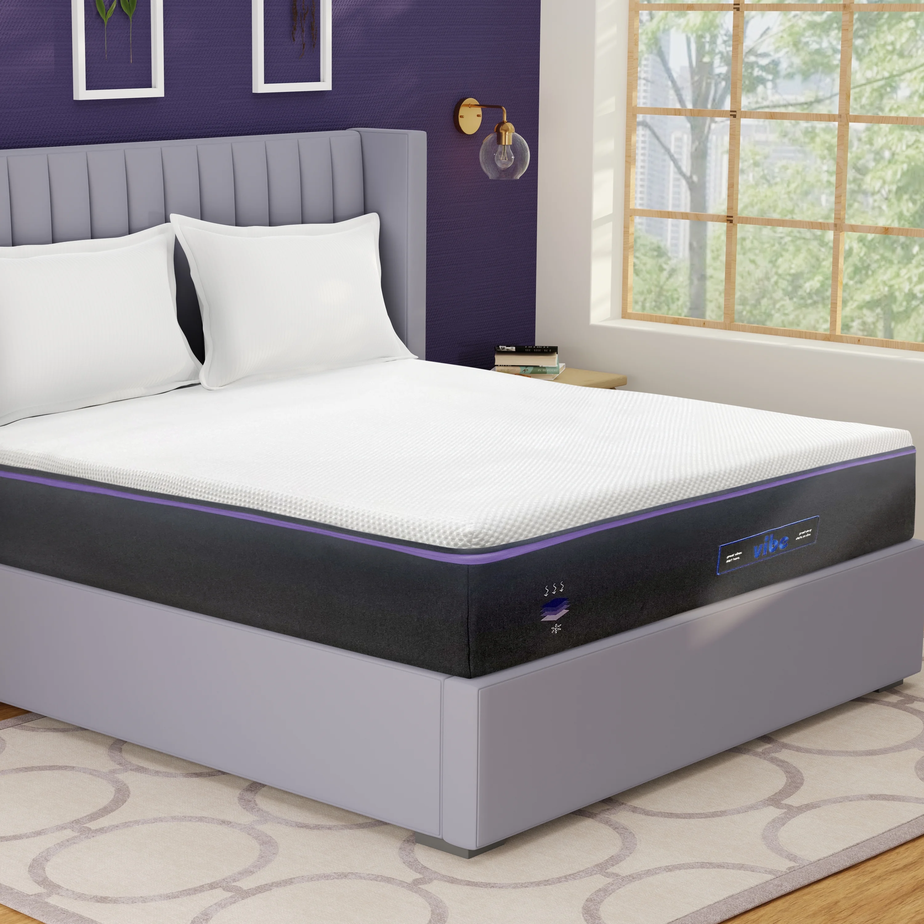 Vibe 13″ Luxury Plush Super Cooling Gel Memory Foam Mattress – Twin