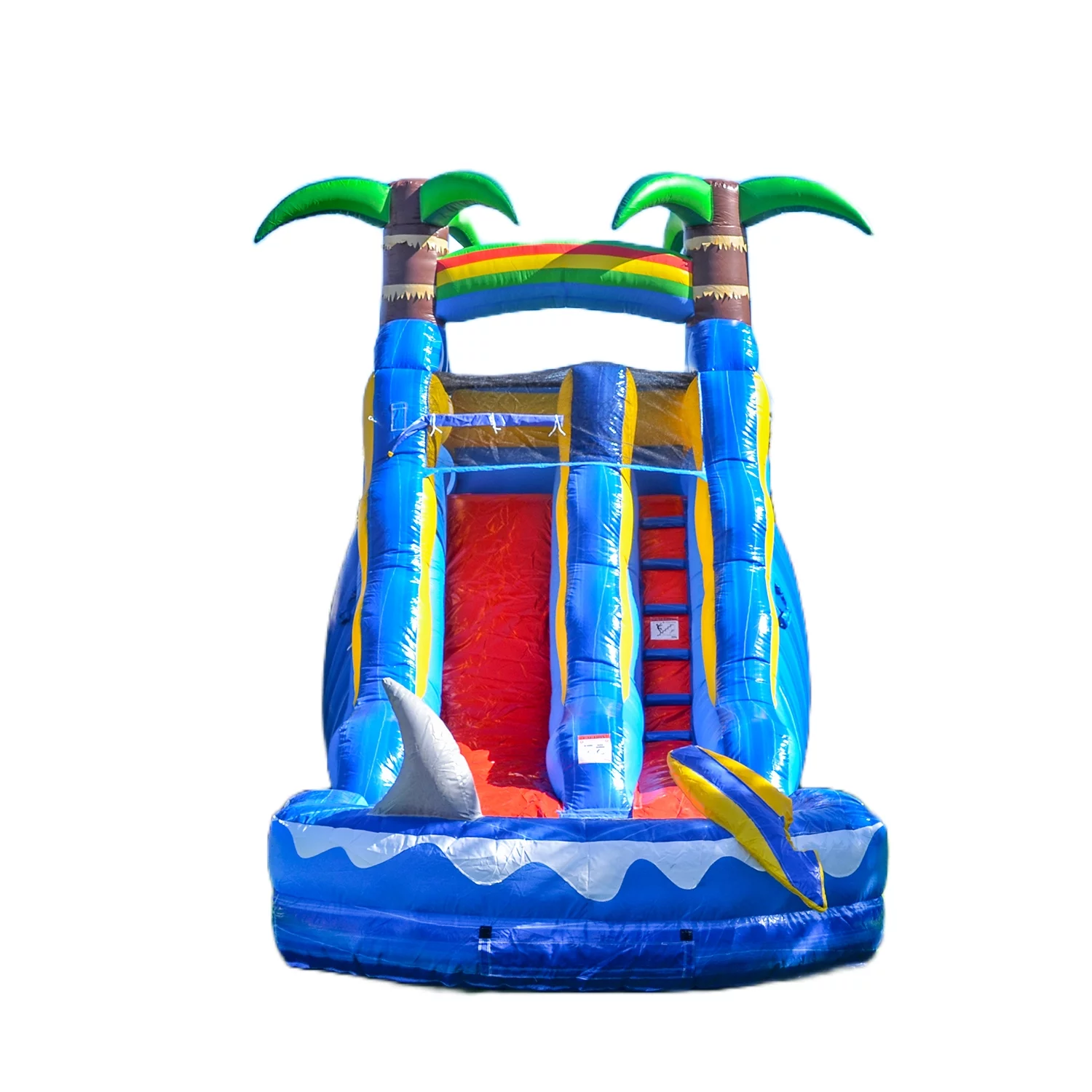 HeroKiddo Shark Water Slide with Pool for Kids and Adults (with Blower)