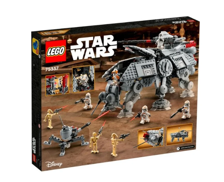 LEGO Star Wars AT-TE Walker 75337 Poseable Toy, Revenge of the Sith Set, Gift for Kids with 3 212th Clone Troopers, Dwarf Spider & Battle Droid Figures