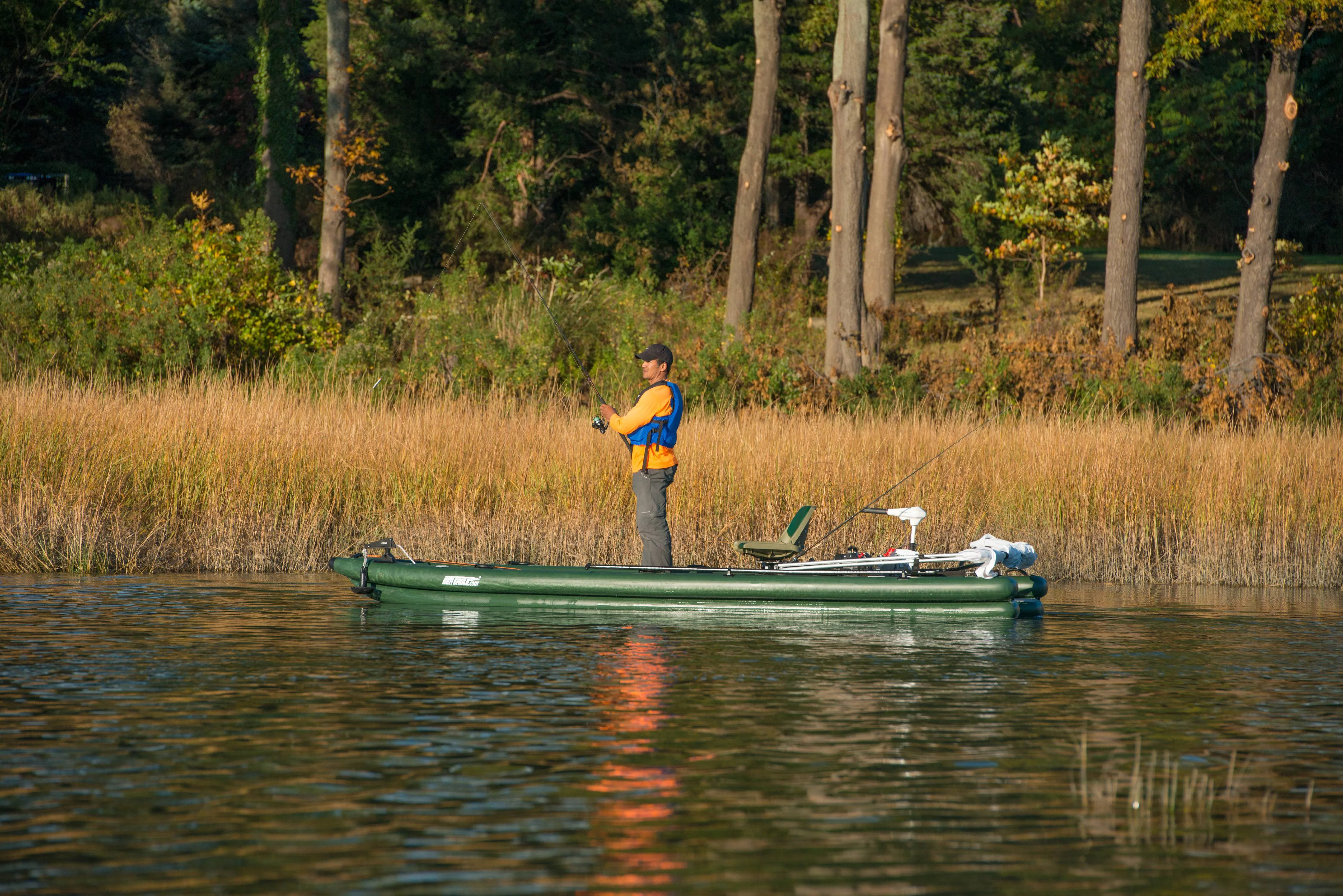 Sea Eagle FSK16 Inflatable FishSkiff 16 Frameless Fishing Boat – Solo Startup Package