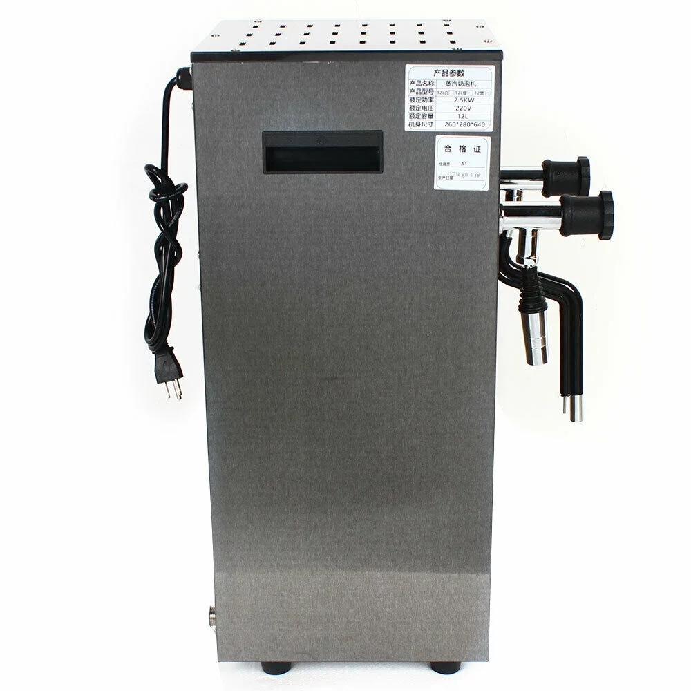 CNCEST 12L 4-in-1 Commercial Cafe Steam Water Boiling Machine Foam Maker Coffee Milk Espresso