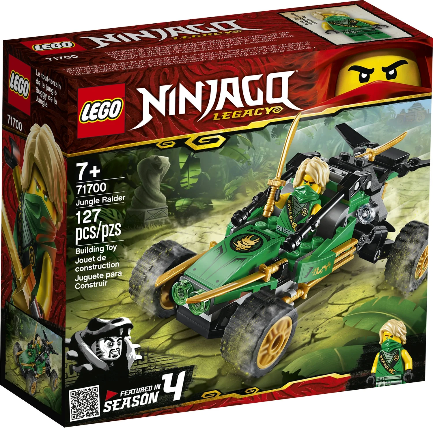 LEGO NINJAGO Legacy Jungle Raider 71700 Toy Buggy Building Kit (127 Pieces)