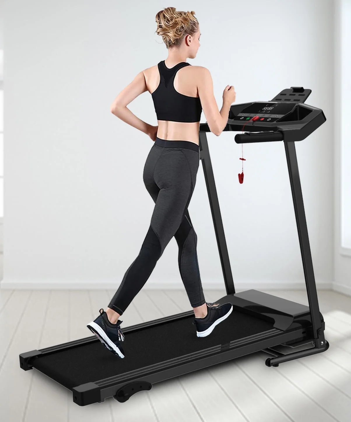 LONGGLE Folding Treadmill with Incline for Home, Walking Pad Treadmill with Screen