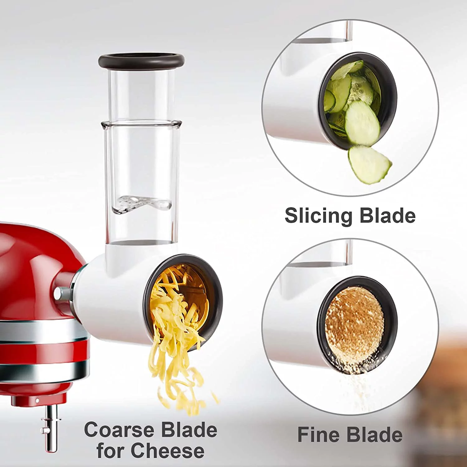 Cofun Food Grinder Attachment & Slicer Shredder Attachment Set for KitchenAid Stand Mixer