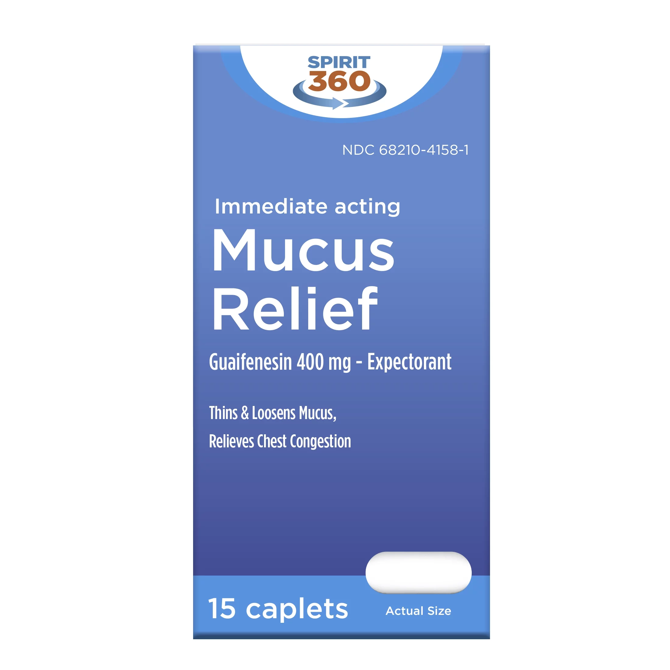 Spirit 360 Fast Acting Mucus and Phlegm Relief Caplets, 15 Caplets