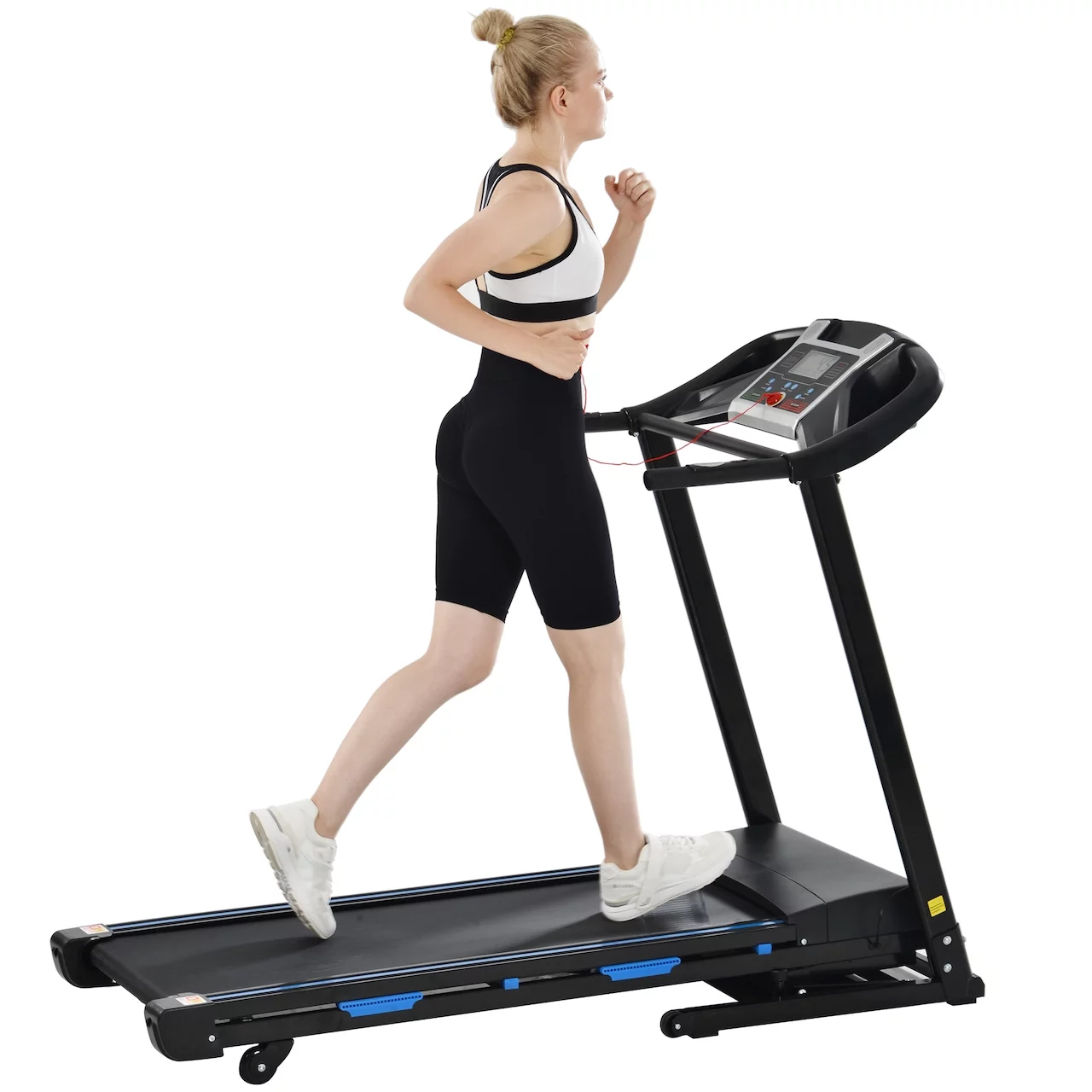 QILLIINN Electric Treadmill 3.25 HP Home Folding Treadmill with LCD Display, 12 Preset Programs Treadmill – 264 lbs.