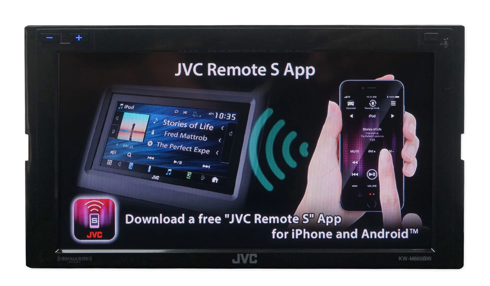 JVC KW-M865BW 6.8″ Bluetooth Wireless Car Play and Android Receiver+Backup Cam