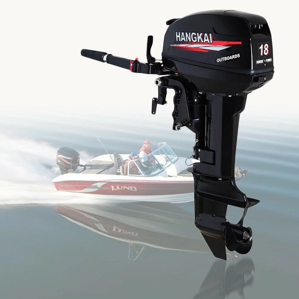 Wuzstar 18HP 2-Stroke Outboard Motor Fishing Boat Engine Short Shaft 40cm Water Cooling CDI System 246CC