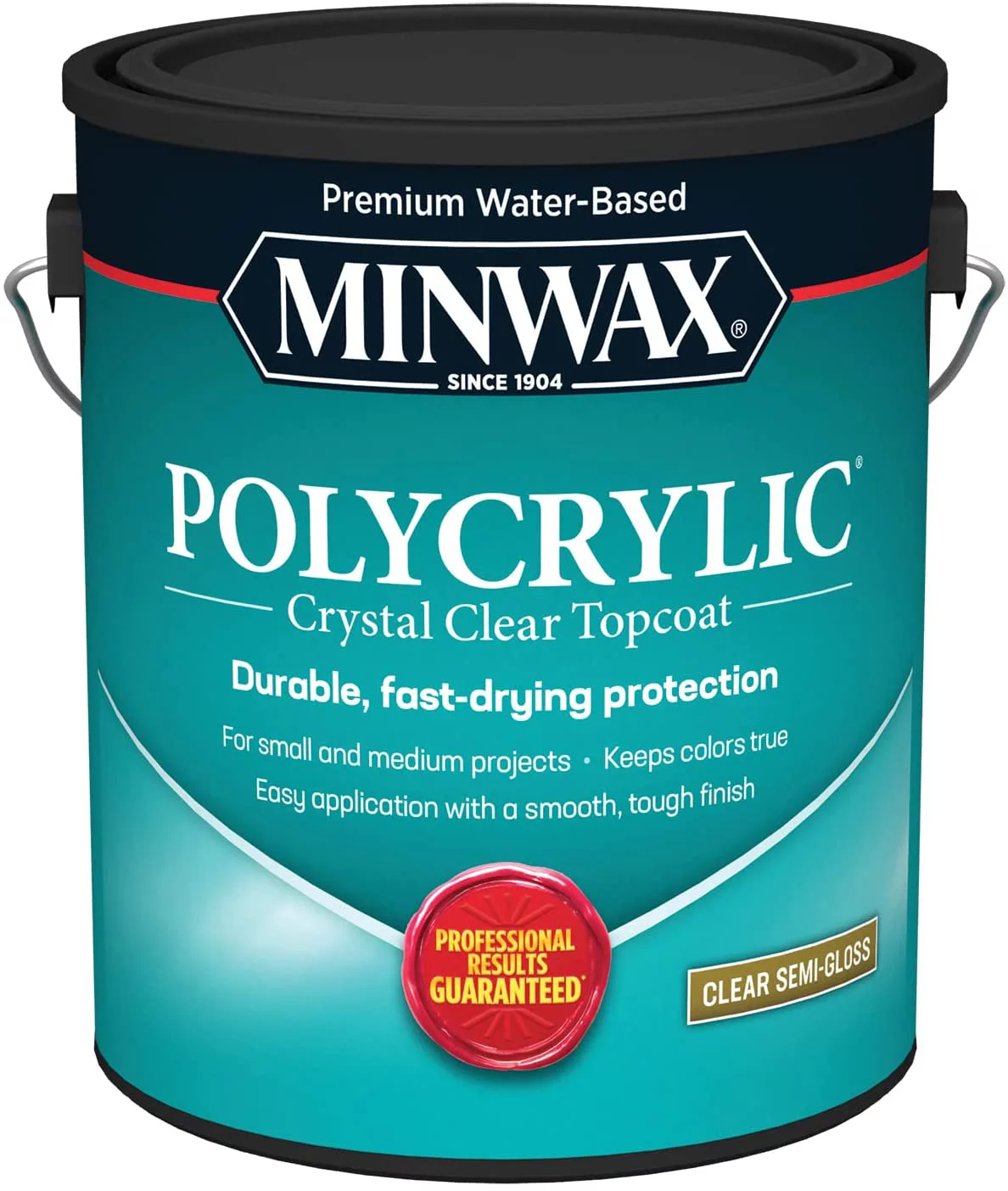 Minwax Polycrylic Protective Finish, Semi-Gloss, Clear, 1 Gallon