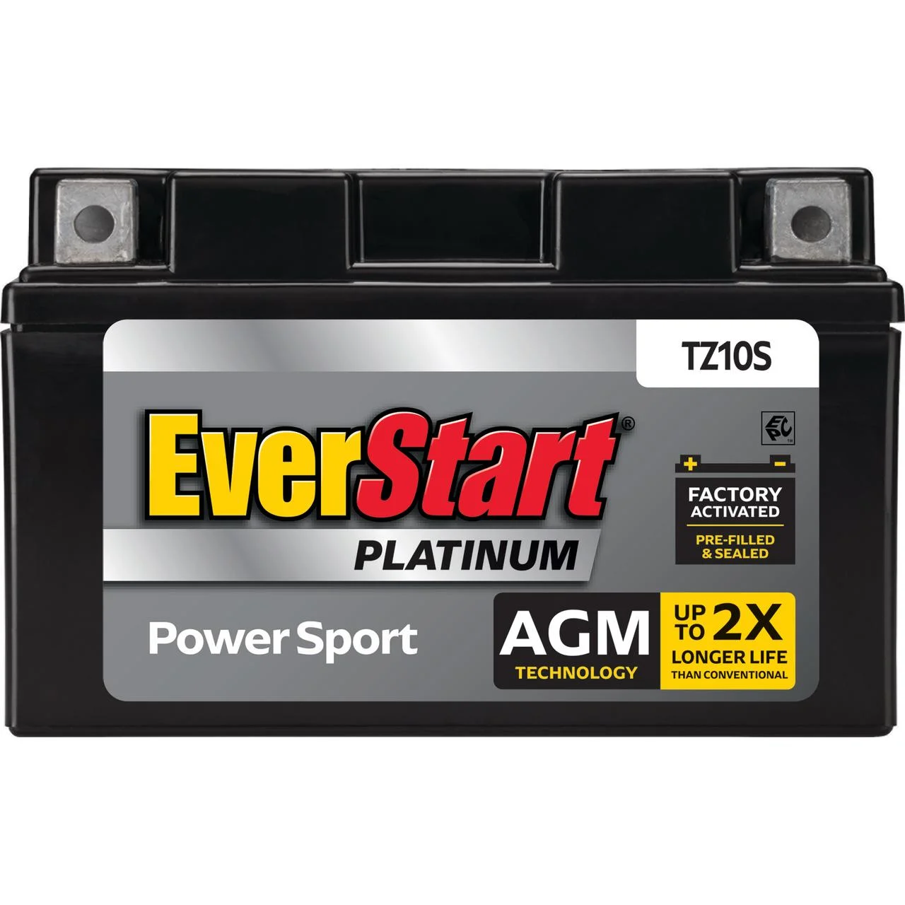 EverStart Premium BOXED AGM Power Sport Battery, Group Size TX10S 12 Volt 190 CCA