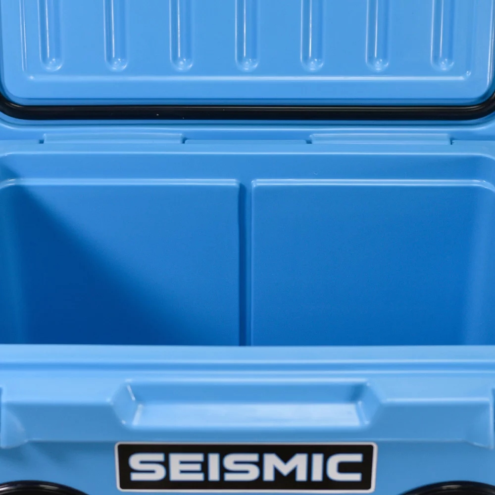 Seismic Audio – SC37WS-Blue – 37 Quart Blue Hard Cooler Box with Built-In Bluetooth Speakers