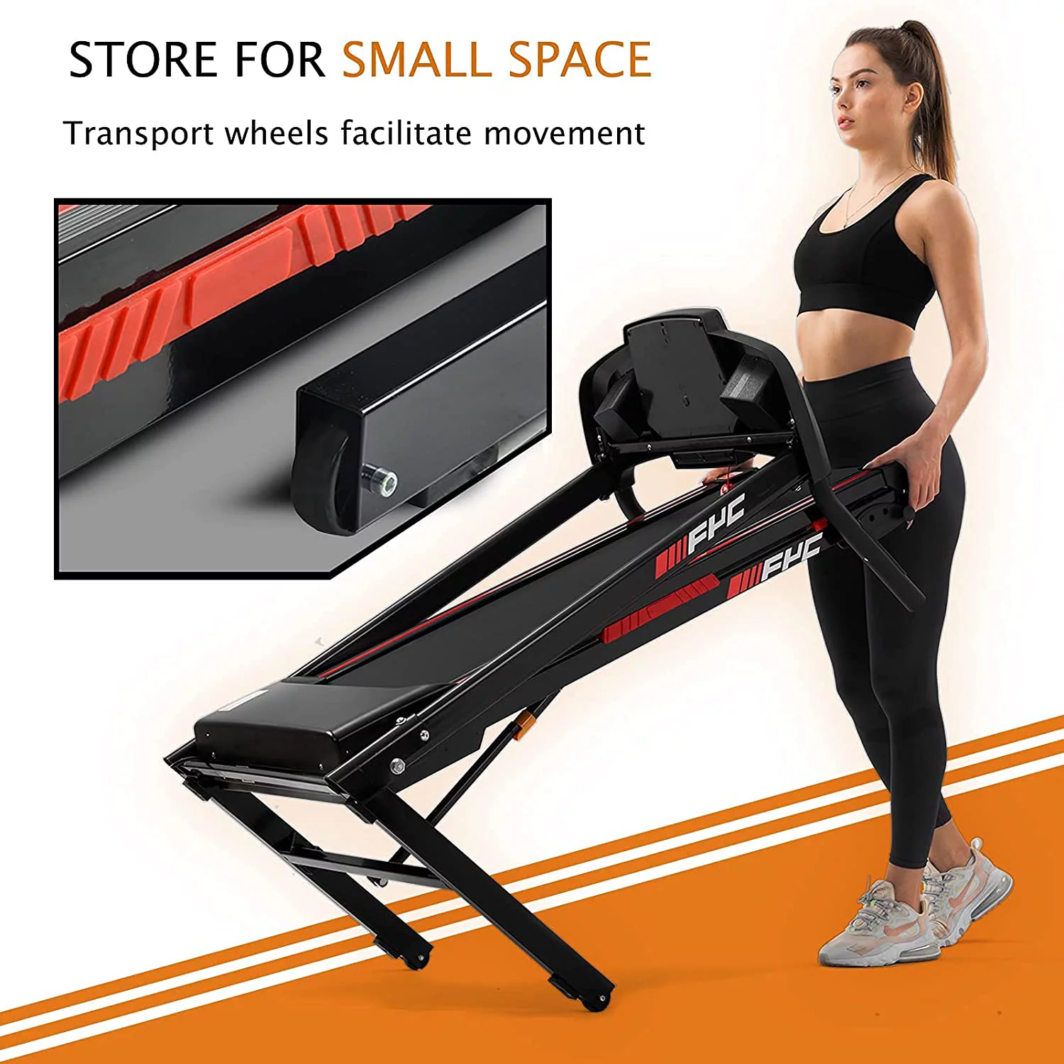 Folding Treadmills 300lb Capacity for Home – 3.5HP Portable Foldable with Incline, Electric Treadmill for Running Walking Jogging Exercise with 12 Preset Programs, Indoor Workout Training