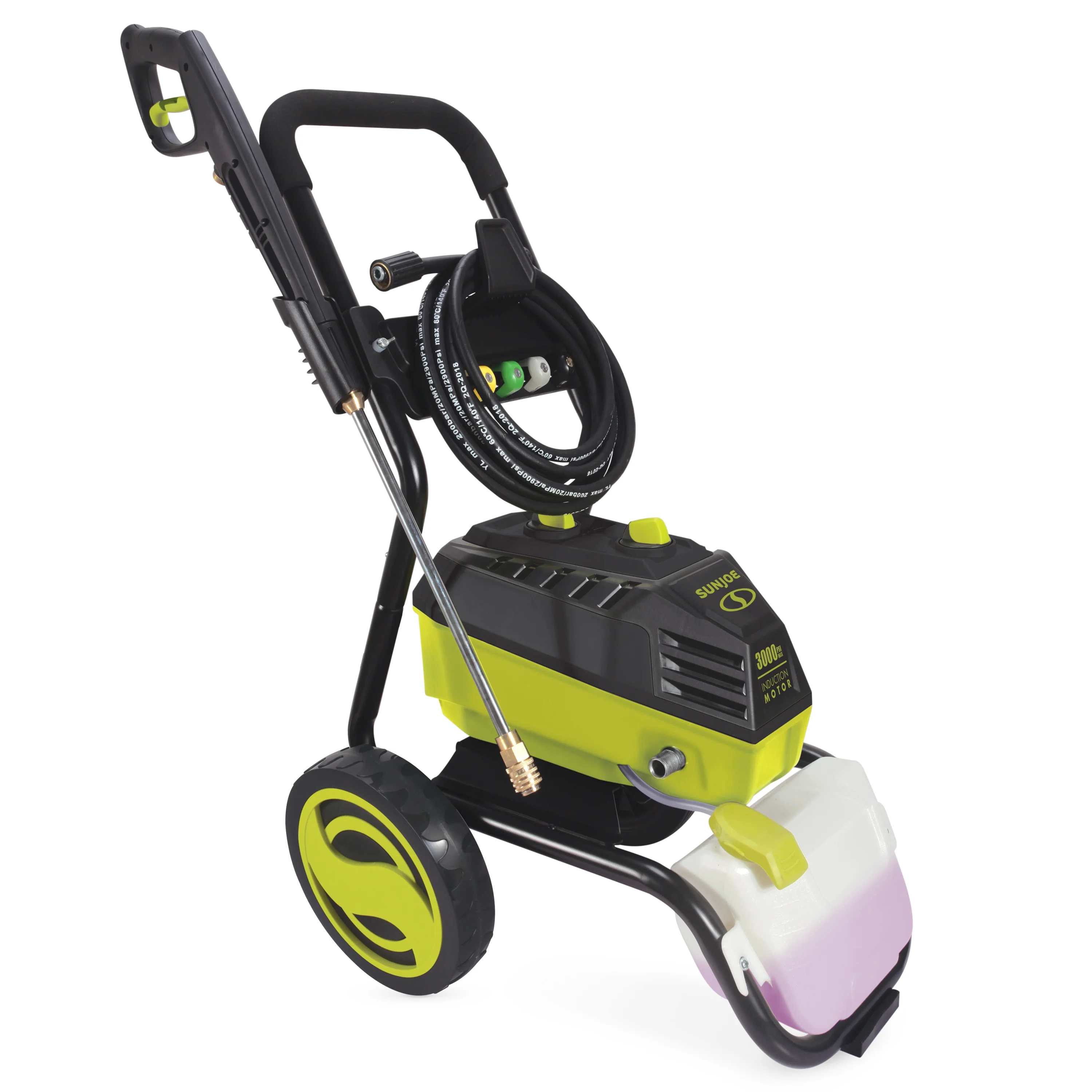 Sun Joe Electric Pressure Washer, Brushless Induction Motor, Quick Connect Nozzles & Extension Wand