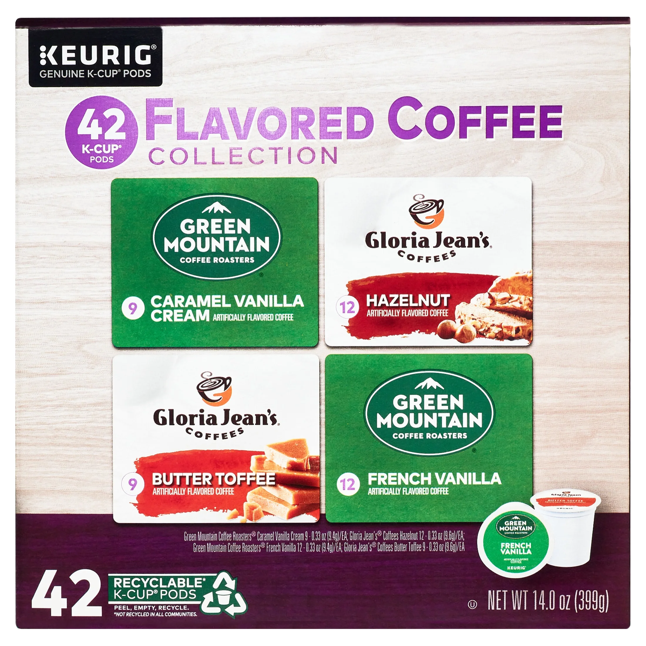 Keurig Flavored Variety Coffee Collection K-Cup Pods, Variety Pack, 42 Count for Keurig Brewers