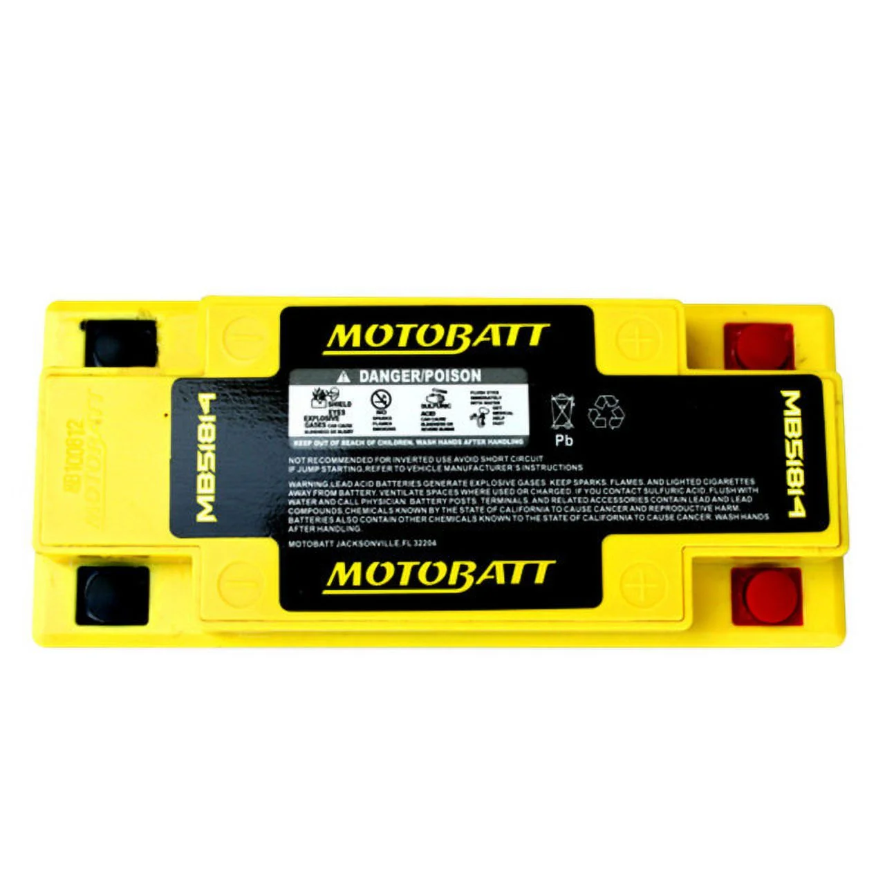 MotoBatt MB51814 22Ah 220 CCA AGM Powersports Battery