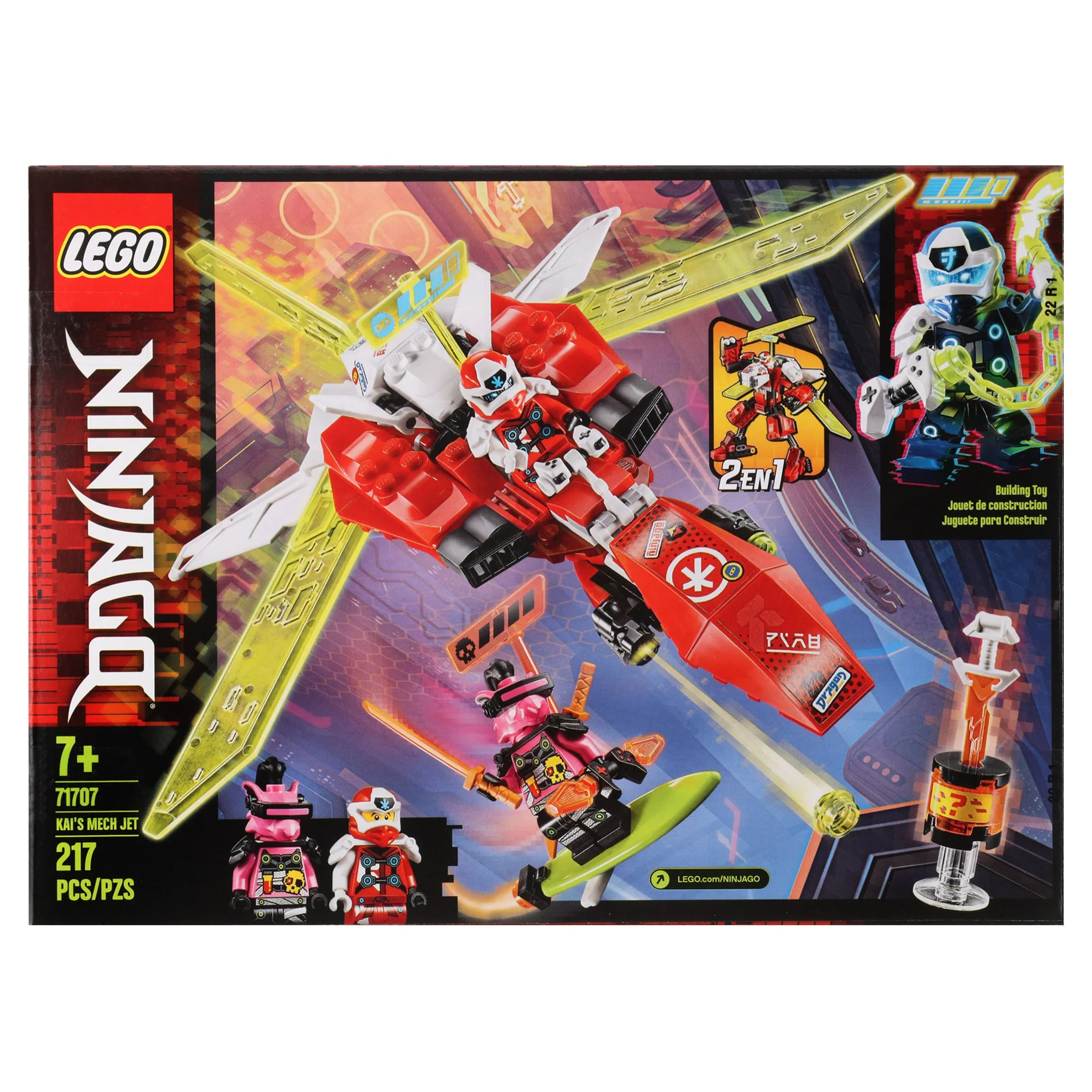 LEGO NINJAGO Kai’s Mech Jet 71707 Toy Plane Building Kit (217 Pieces)