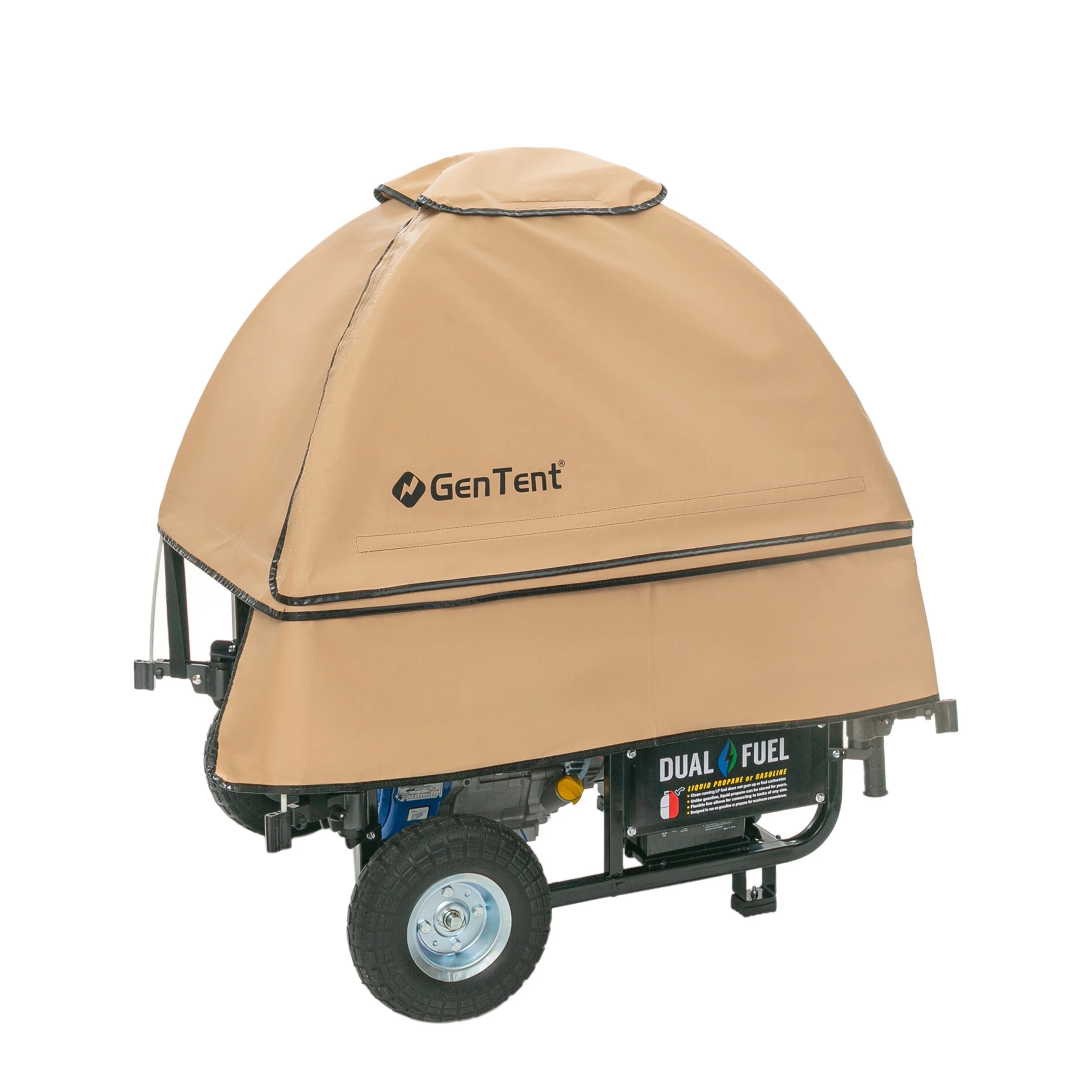 Generator Running Cover – Universal Kit (Standard, Tan) – for Open Frame Portable Generators