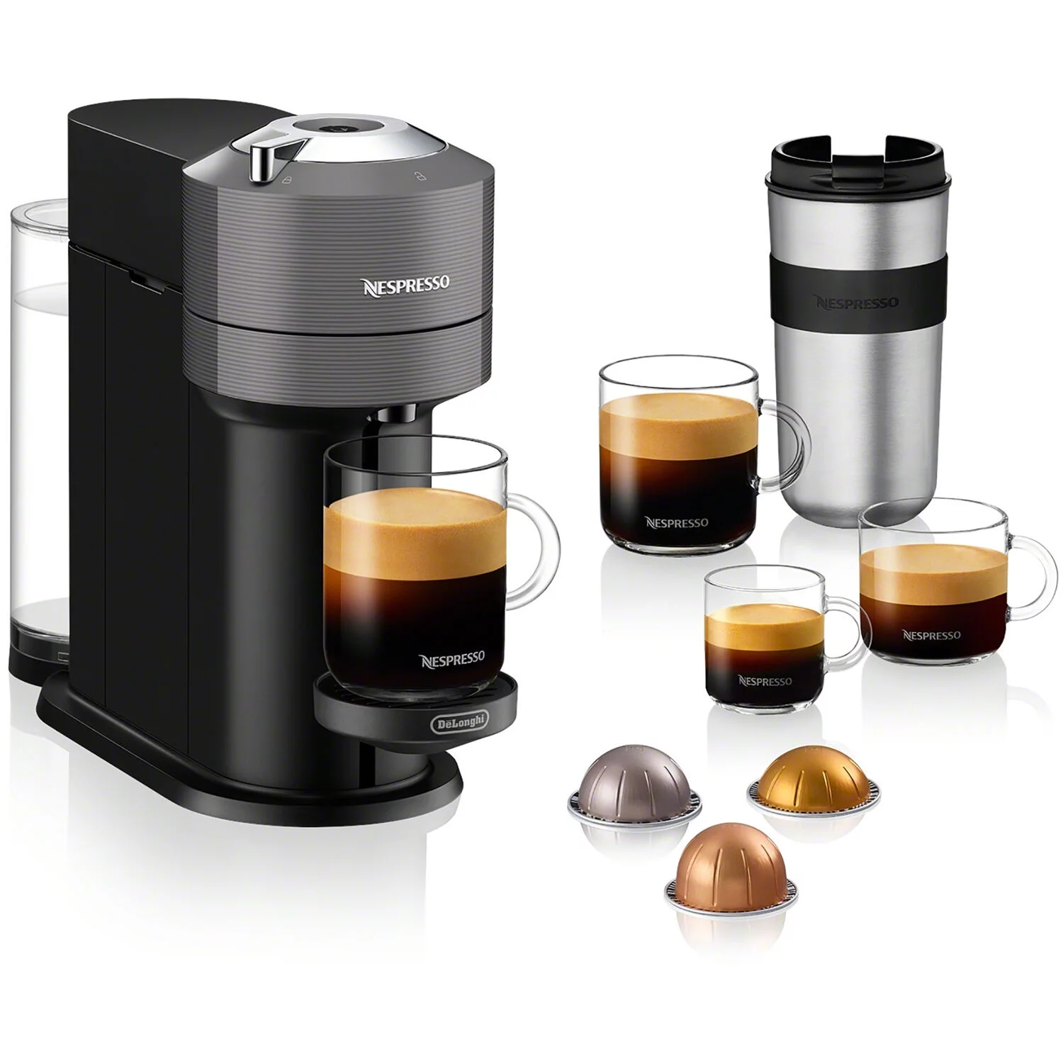 Nespresso by De’Longhi Vertuo Next Premium Coffee and Espresso Maker in Black Rose Gold