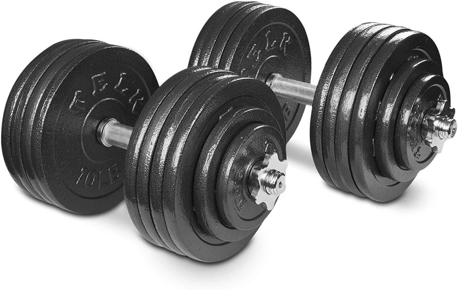 Telk Fitness Adjustable Dumbbells 45 Lbs., Hand Weights for Home Gym