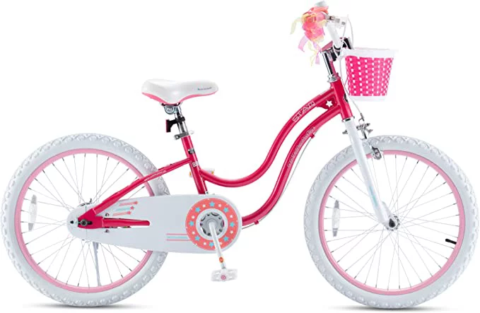 RoyalBaby Stargirl Kids Bike 20 Inch Girls Bicycle for Children with Kickstand Basket Pink