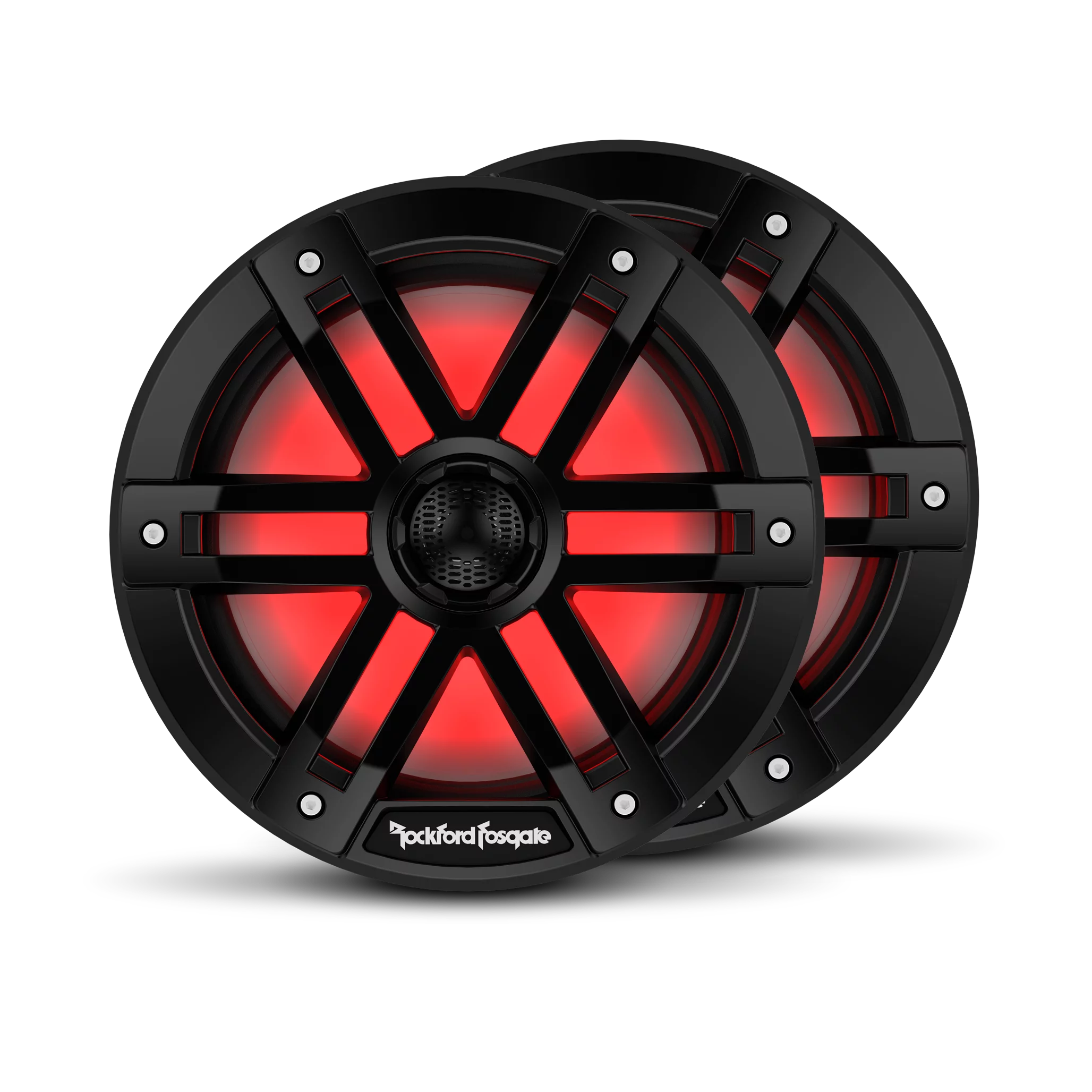 Rockford Fosgate M1-8B Color Optix 8?? 2-Way Coaxial Multicolor LED Lighted Marine Speakers – Black (Pair)