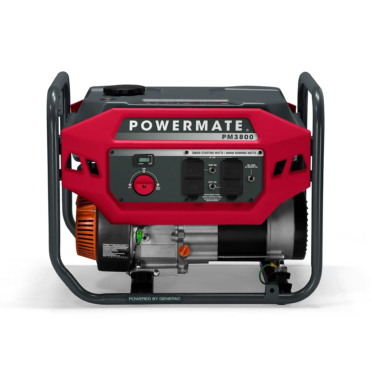 Powermate PM3800 3800 Watt Manual Start Gas Powered Portable Generator with COSense – 49ST/CSA