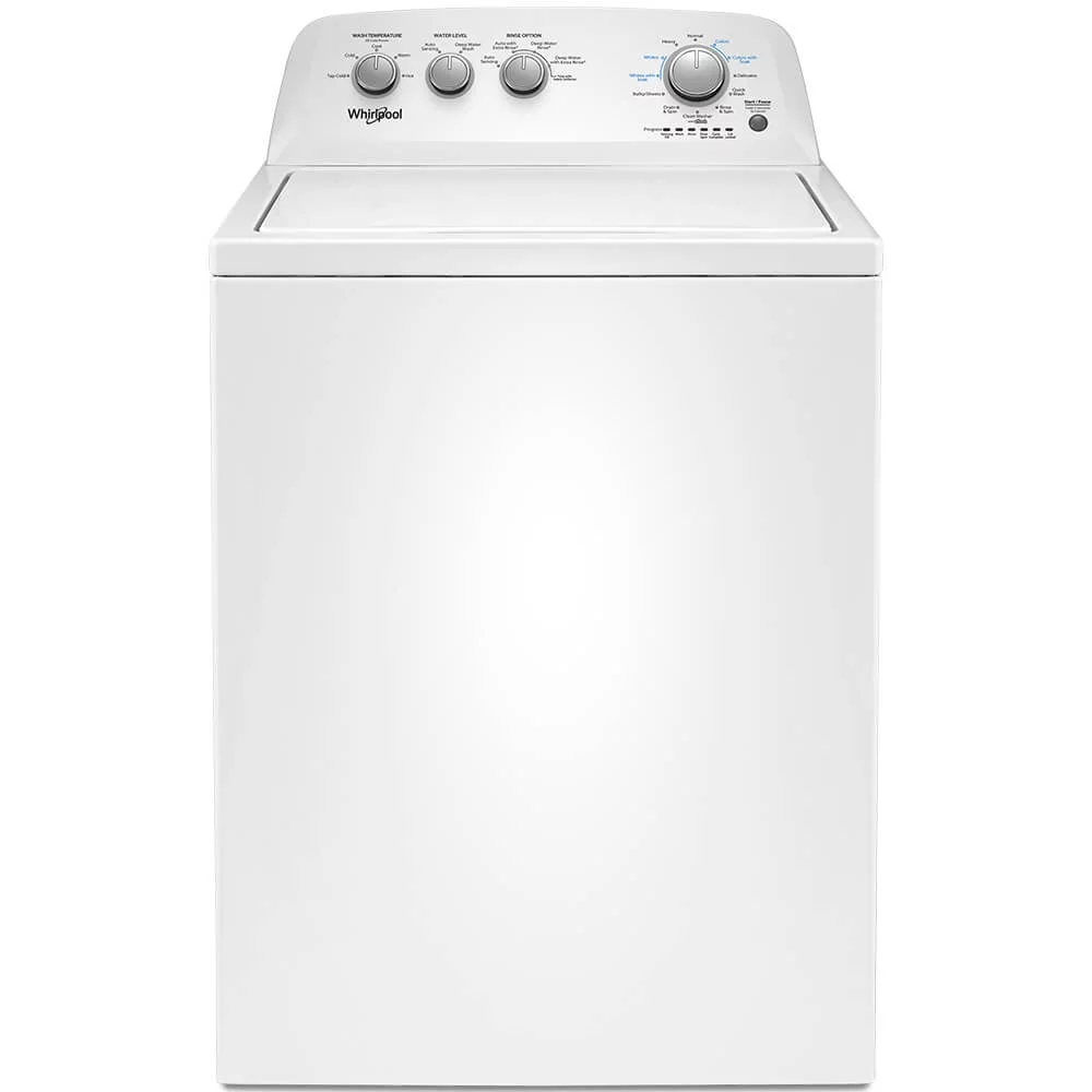 Whirlpool Brand New Model WTW4855HW 3.8 Cu. ft. Top Load Washer with Soaking Cycles, 12 Cycles and Smooth Spiral Stainless Steel Wash Basket