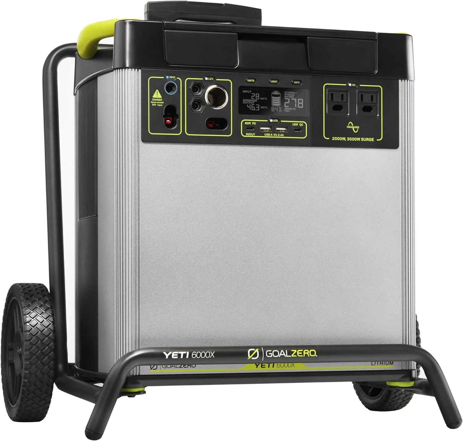 Goal Zero Yeti 6000X Portable Power Station 6071Wh Lithium Battery Generator 2000 Watt AC Inverter Home Backup