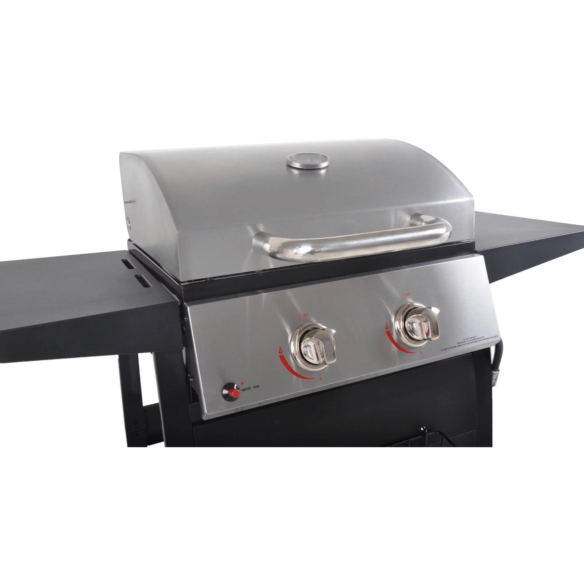 RevoAce 2-Burner Space Saver Propane Gas Grill, Stainless and Black, GBC1705WV