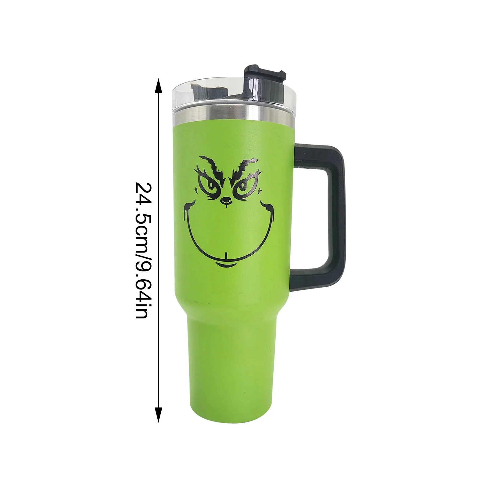 40 oz Tumbler with Handle and Lid, Grinch Tumbler, Grinch Tumbler Cup, Insulated Tumblers, Stainless Steel Tumblers Cup with Grinch Pattern, Grinch Cup Best Christmas Gift for Family,Lover,Friend