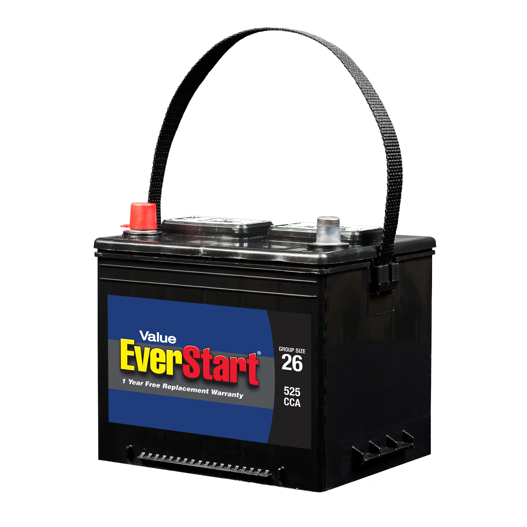 EverStart Value Lead Acid Automotive Battery, Group Size 26 (12V/525 CCA)