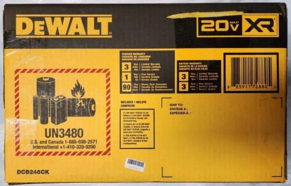 Dewalt-DCB246CK 20V MAX* Lithium Ion Starter Kit