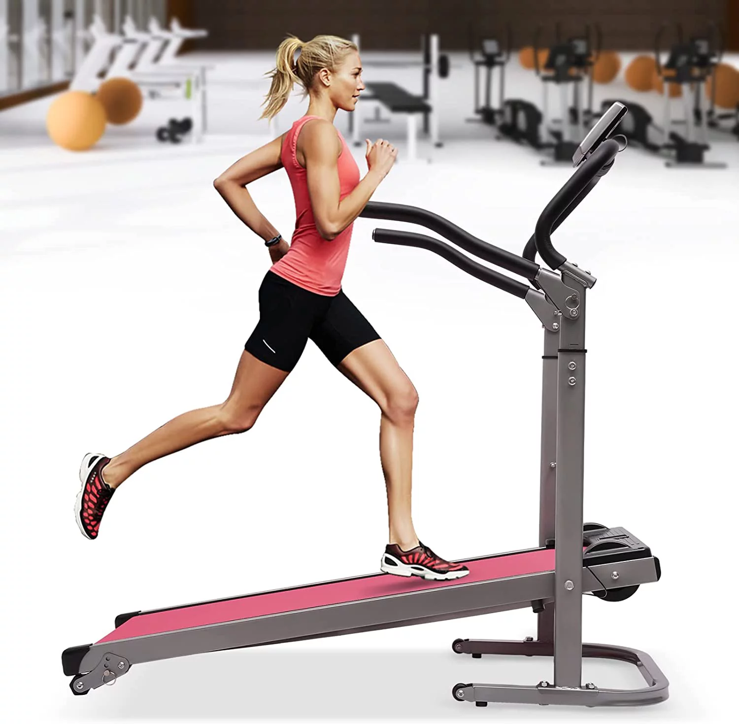 OUKANING 22″ Incline Treadmill Folding Running Machine Home Gym 265lbs Load Fitness Jogging Machine Exercise Machine