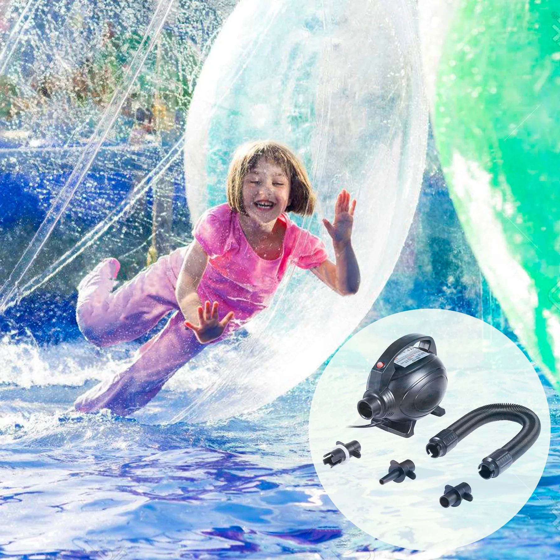 PVC 2M 6.5ft Water Walking Inflatable Ball Zorb Ball German Zipper 180KG