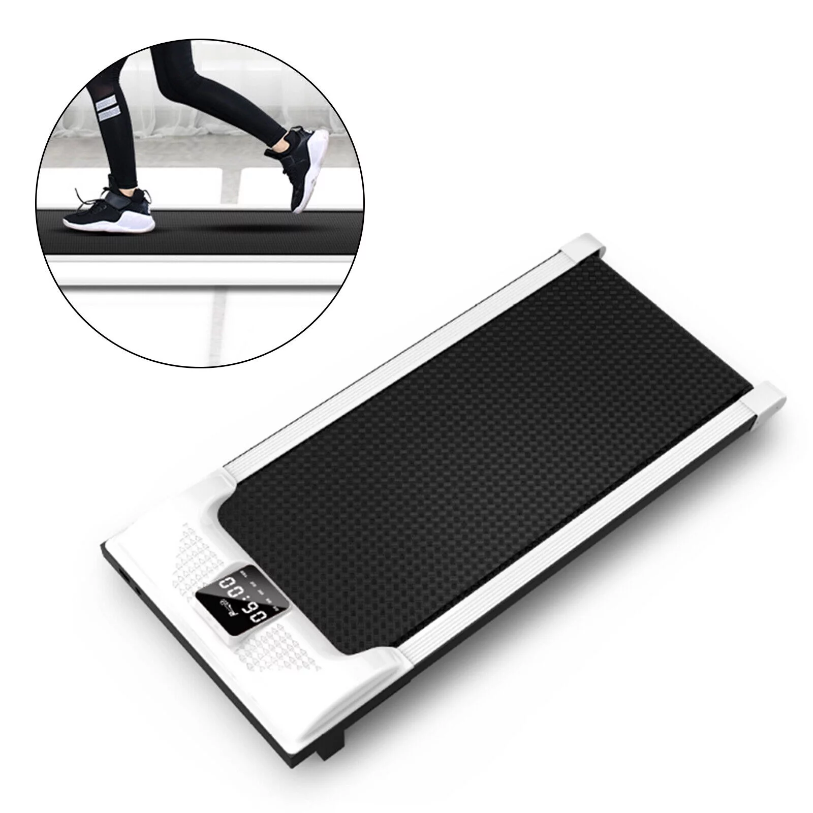 Electric Treadmill Walking Running Pad LED Home Office Fitness Exercise Traning 1-6KM/Hour