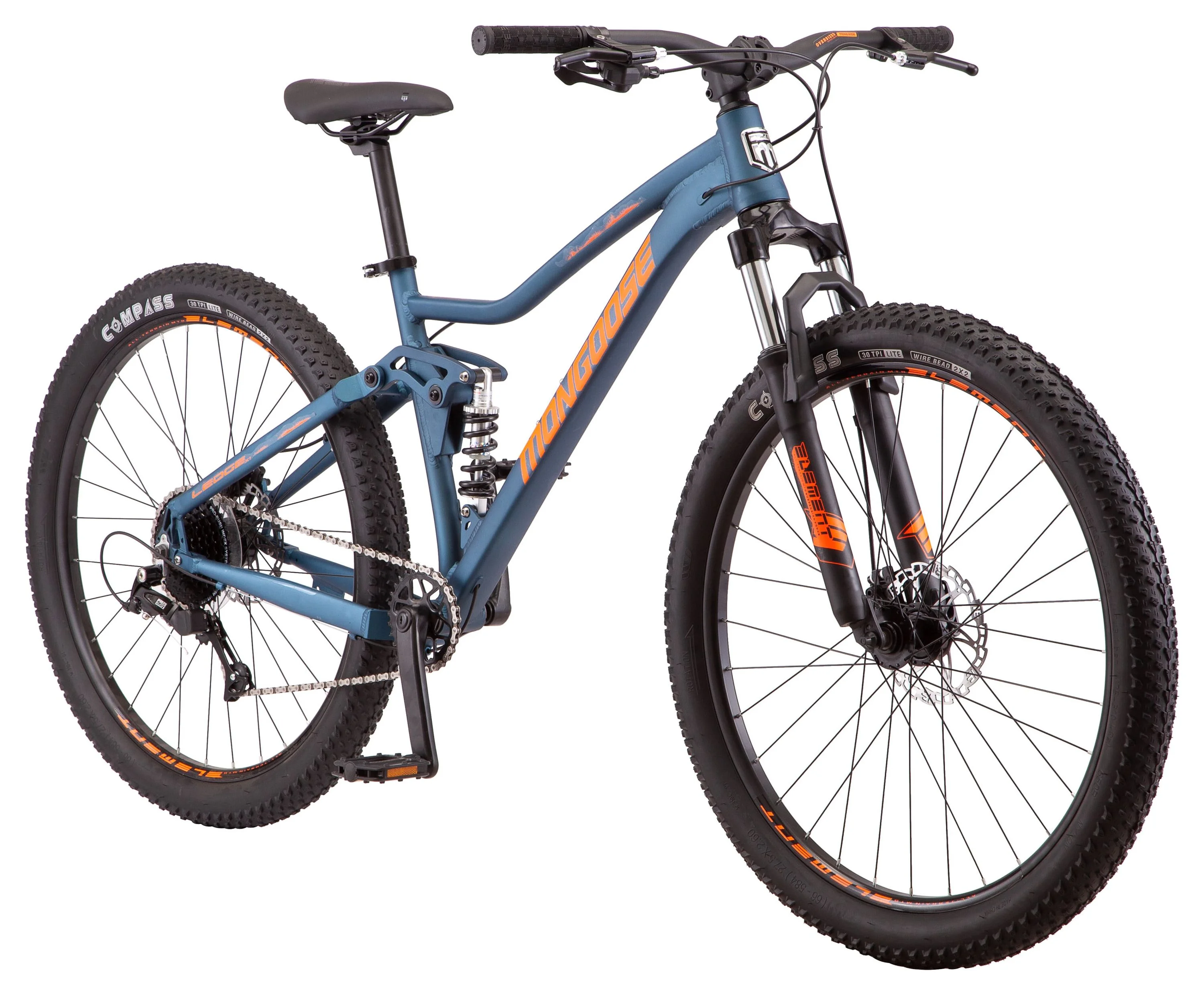 Mongoose 27.5″ Ledge Mountain Bike, 7 Speeds, Teal