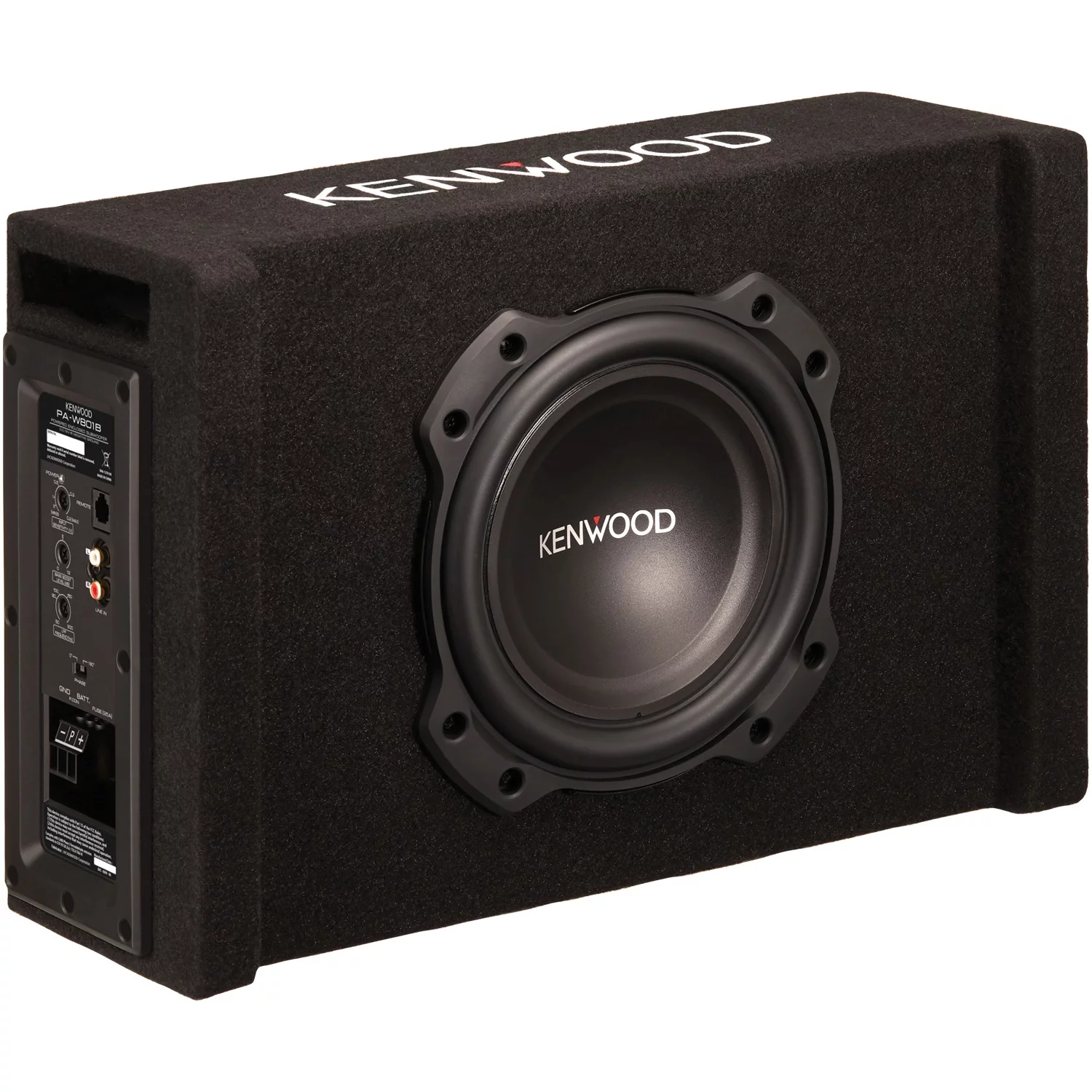 Kenwood PA-W801B 8-Inch 400-Watt Oversized Powered Subwoofer in Vented Enclosure