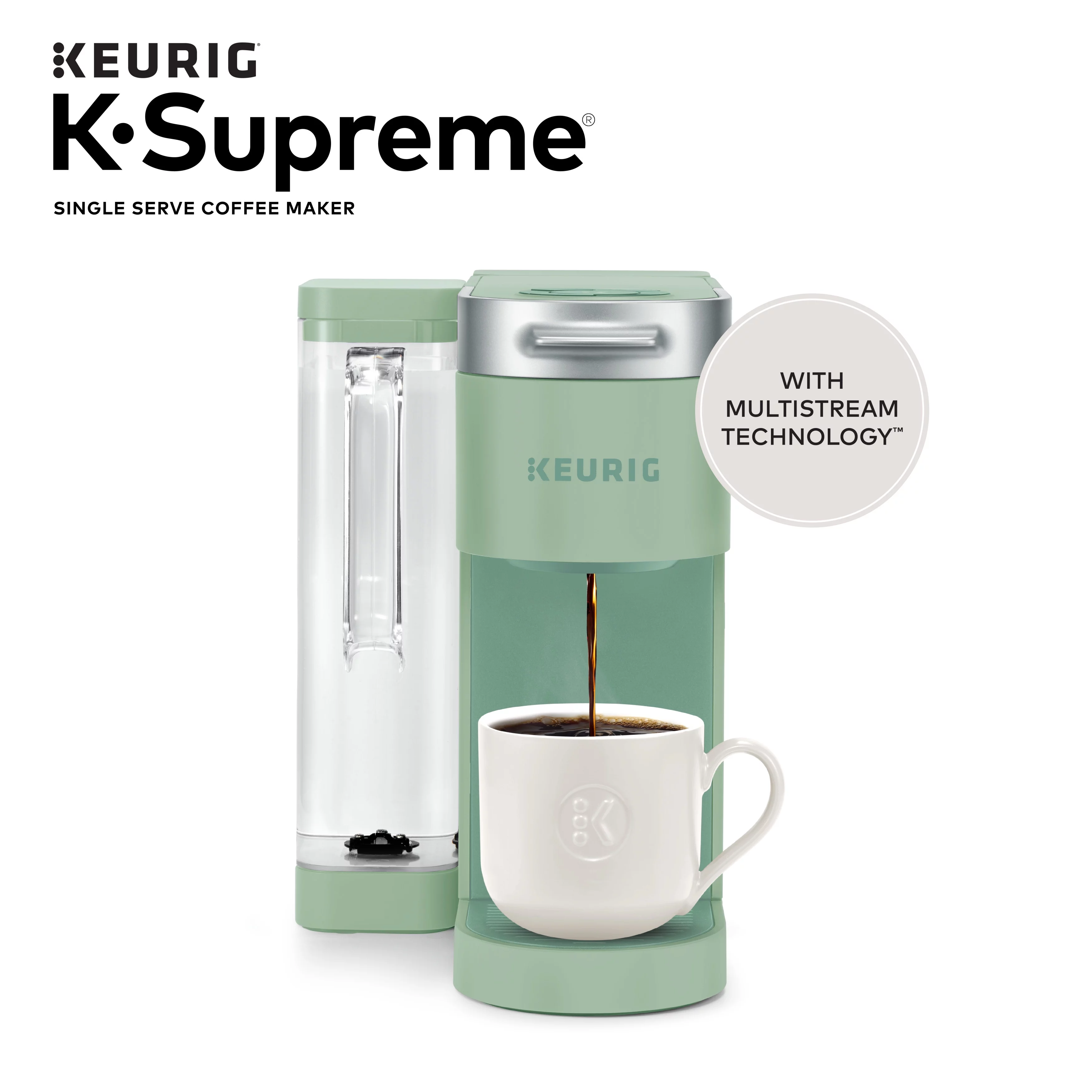 Keurig K-Supreme Single Serve K-Cup Pod Coffee Maker, MultiStream Technology, Gray