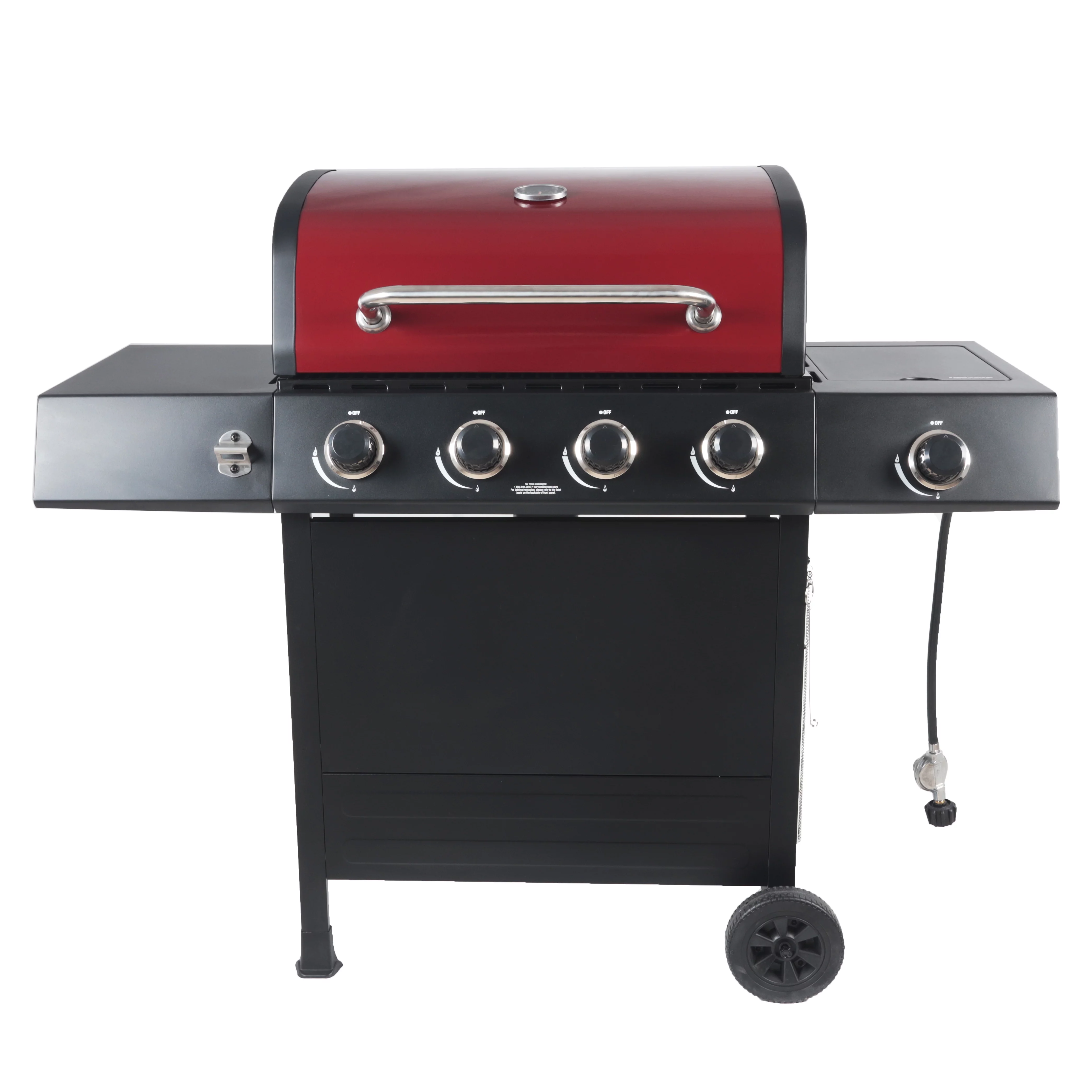 RevoAce 4-Burner Propane Gas Grill with Side Burner, Red Sedona, GBC1748WRS